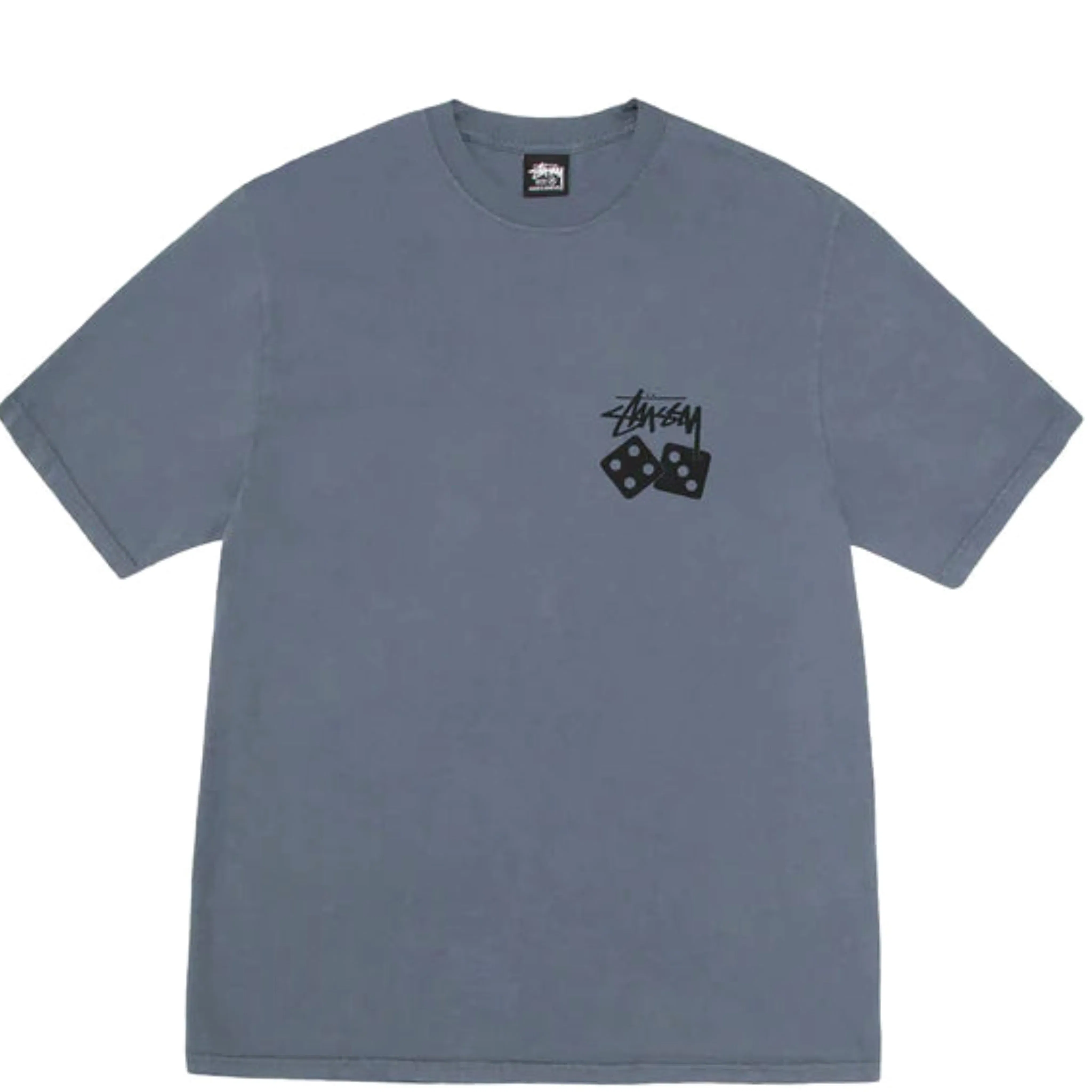 STUSSY DICE PIGMENT DYED NAVY TEE
