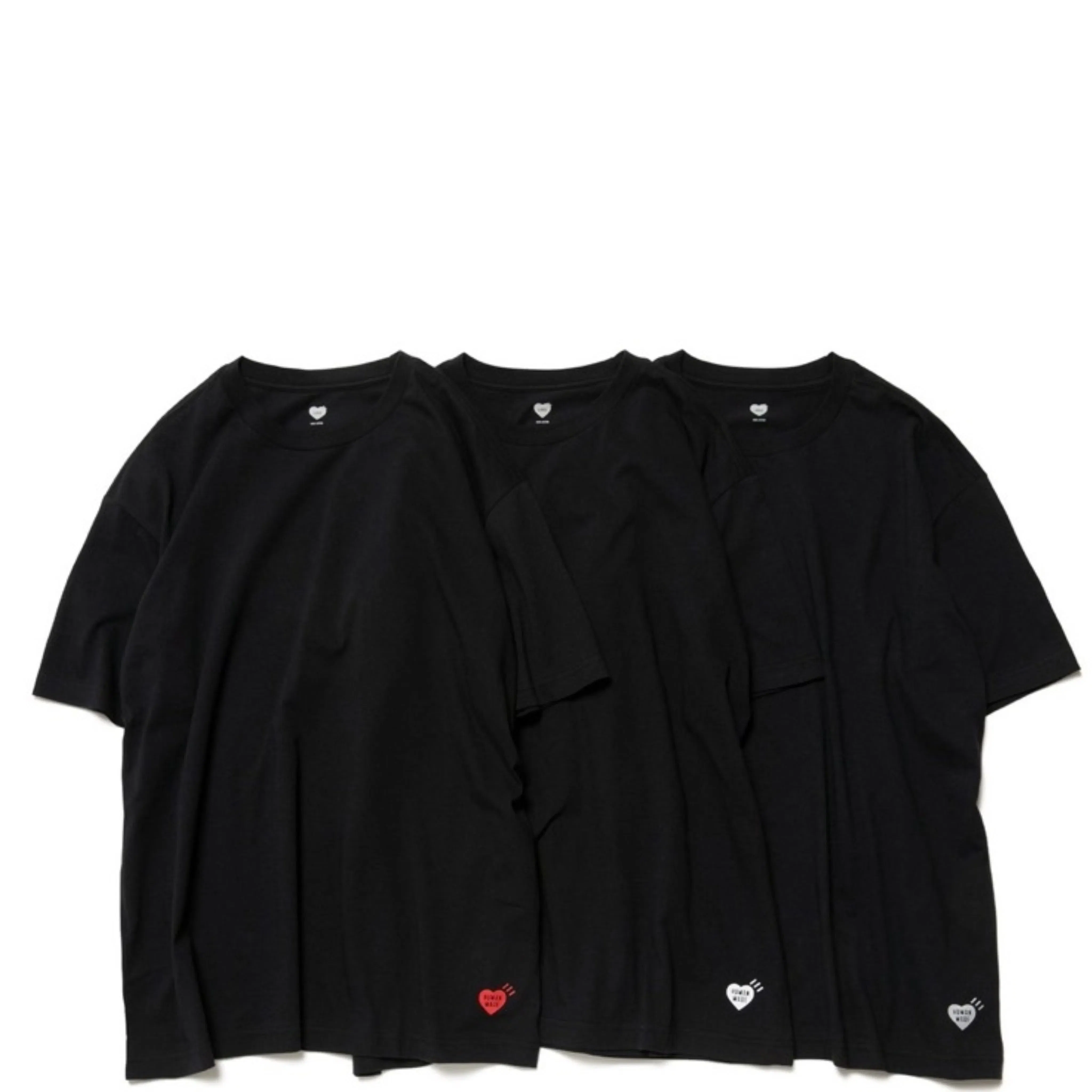 HUMAN MADE PREMIUM COTTON BLACK TEE (ONE PIECE)
