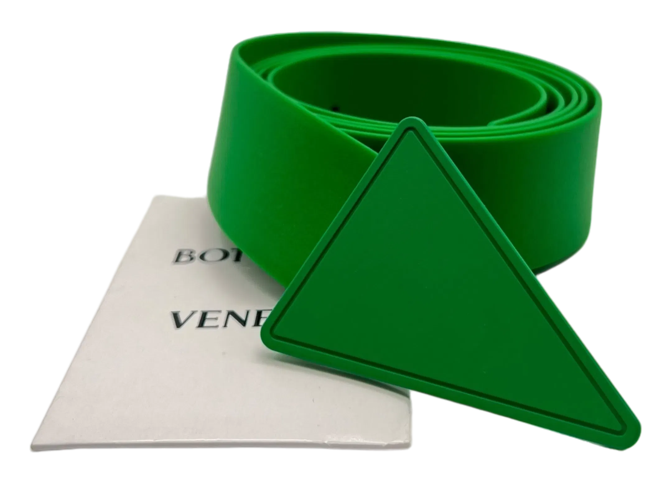 Bottega Veneta Belt Green Rubber COND NEW