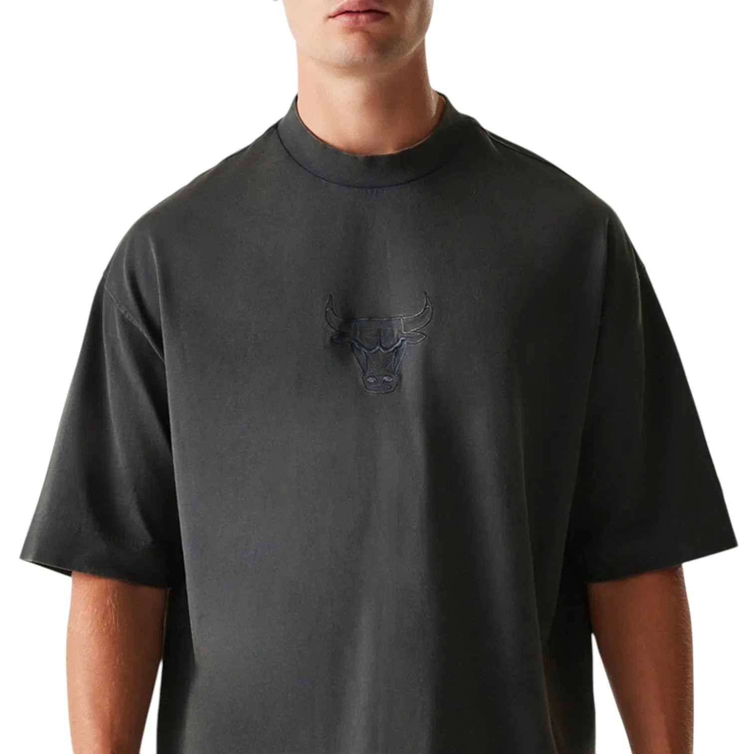 New Era T-shirt Oversize Chicago Bulls Dark Grey