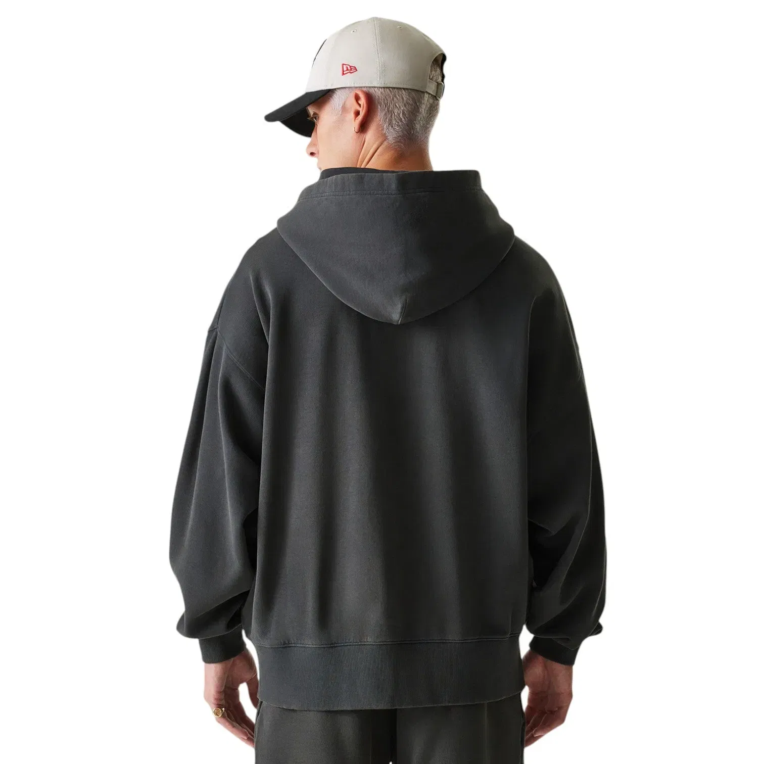 New Era Zip Hoodie Oversize Chicago Bulls Dark Grey