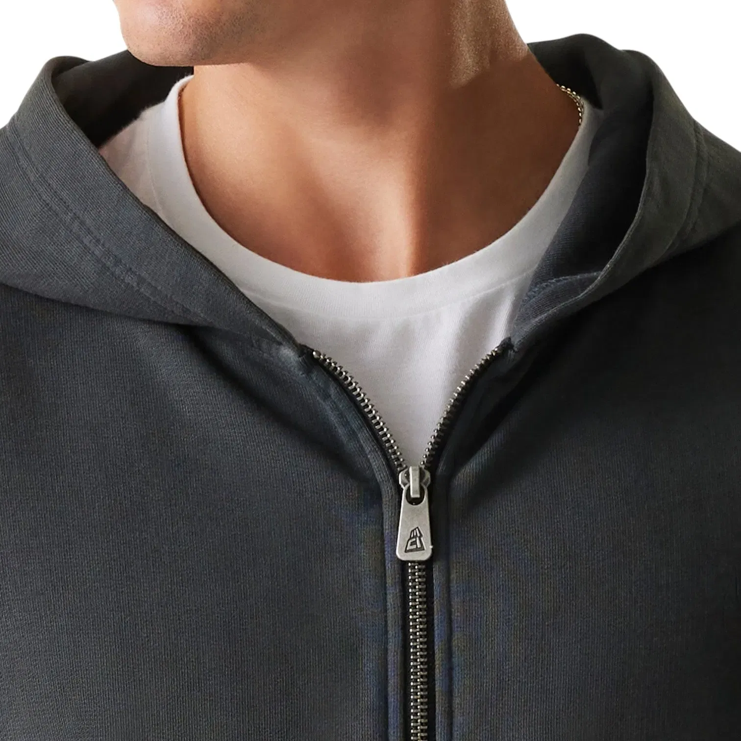 New Era Zip Hoodie Oversize Chicago Bulls Dark Grey