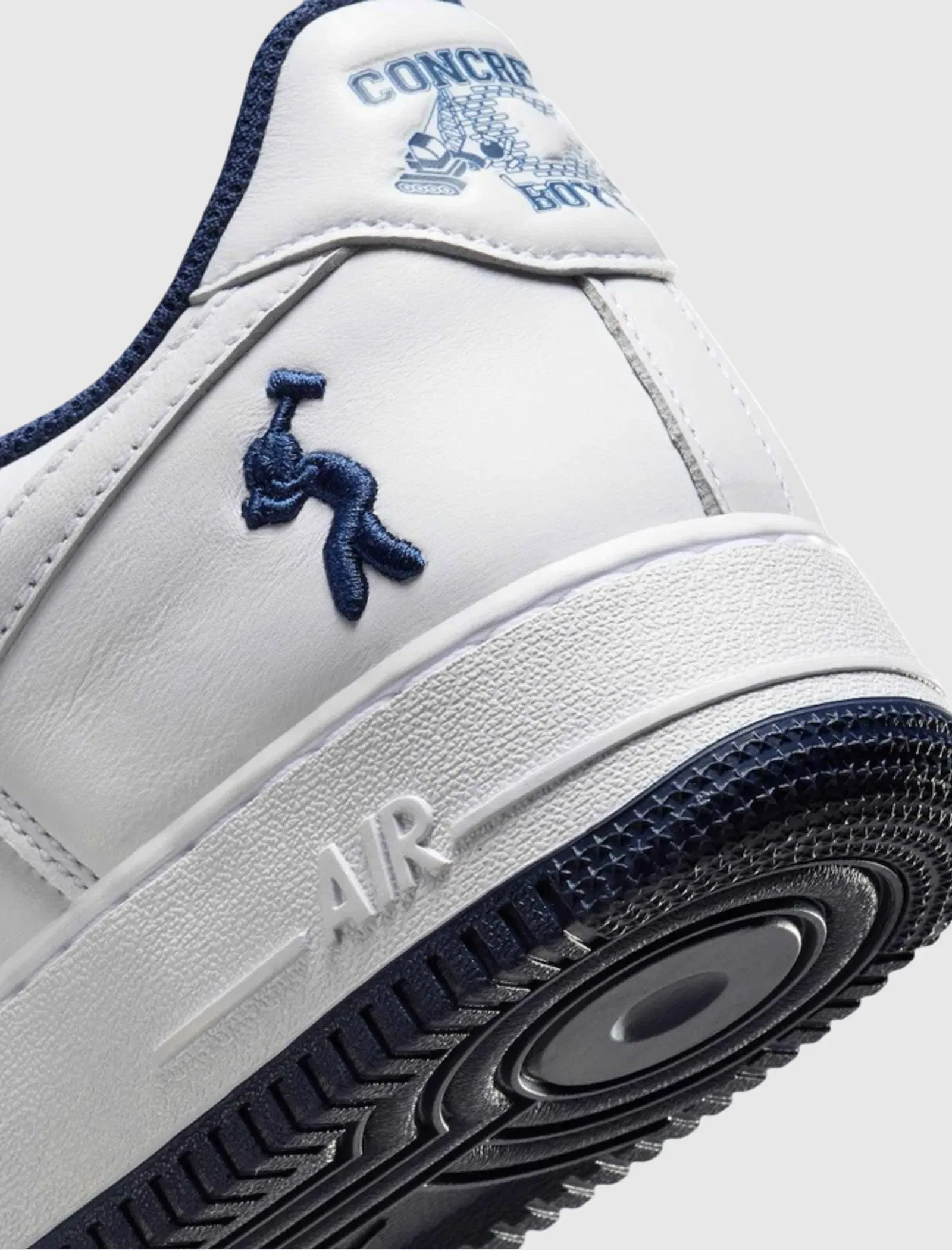Nike LIL YACHTY X AIR FORCE 1 CONCRETE BOYS "WHITE/MIDNIGHT NAVY"