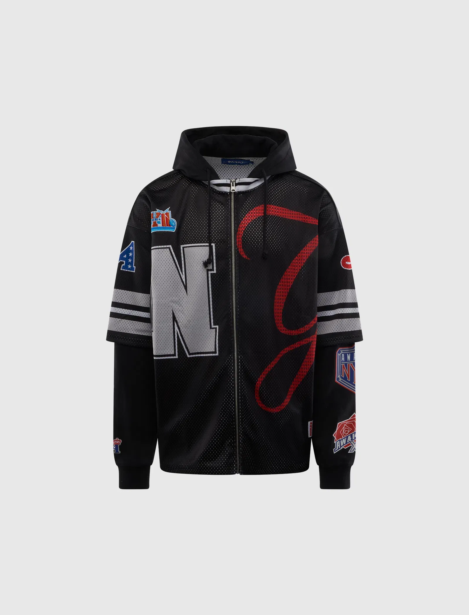 Awake NY HEADCRACK CHAMPS JERSEY ZIP HOODIE