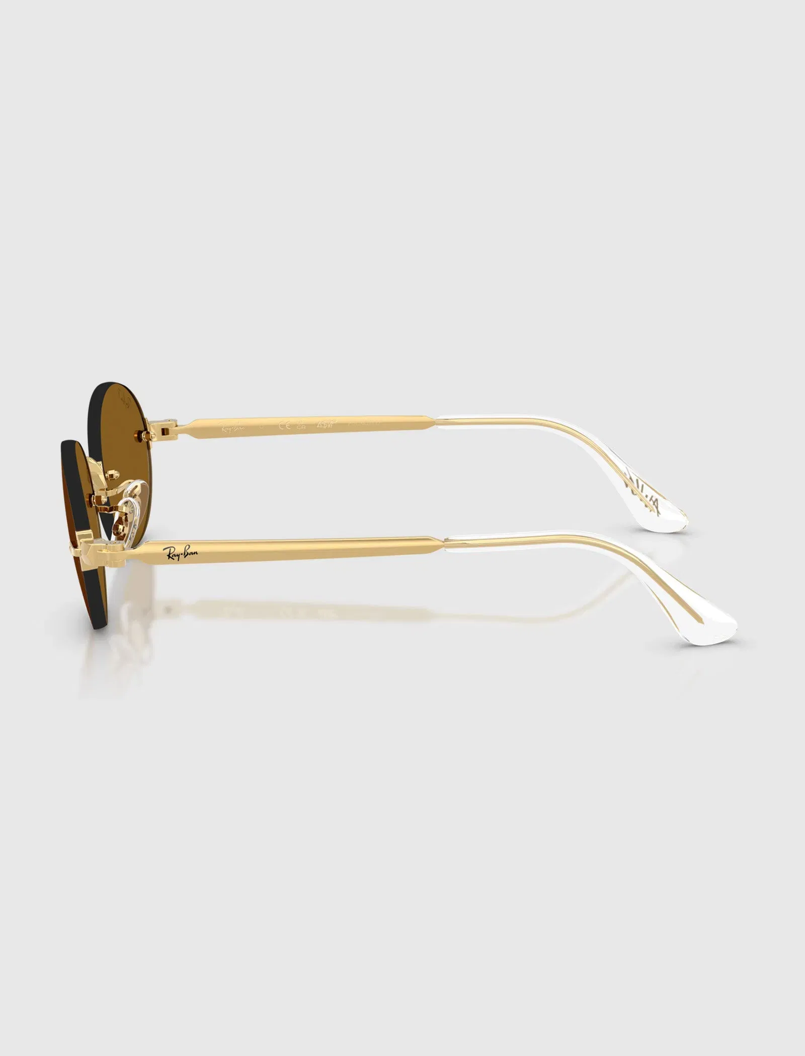 Ray-Ban A$AP ROCKY X RAY-BAN RIMLESS SUNGLASSES (DARK BROWN LENS)