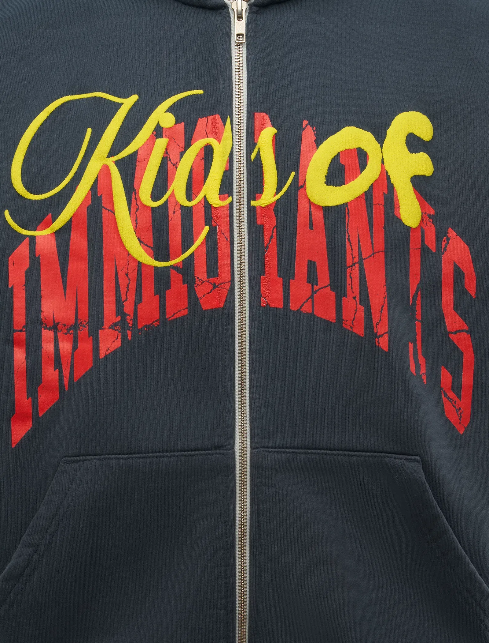 KIDS OF IMMIGRANTS KOI STACKED UP ZIP HOODIE