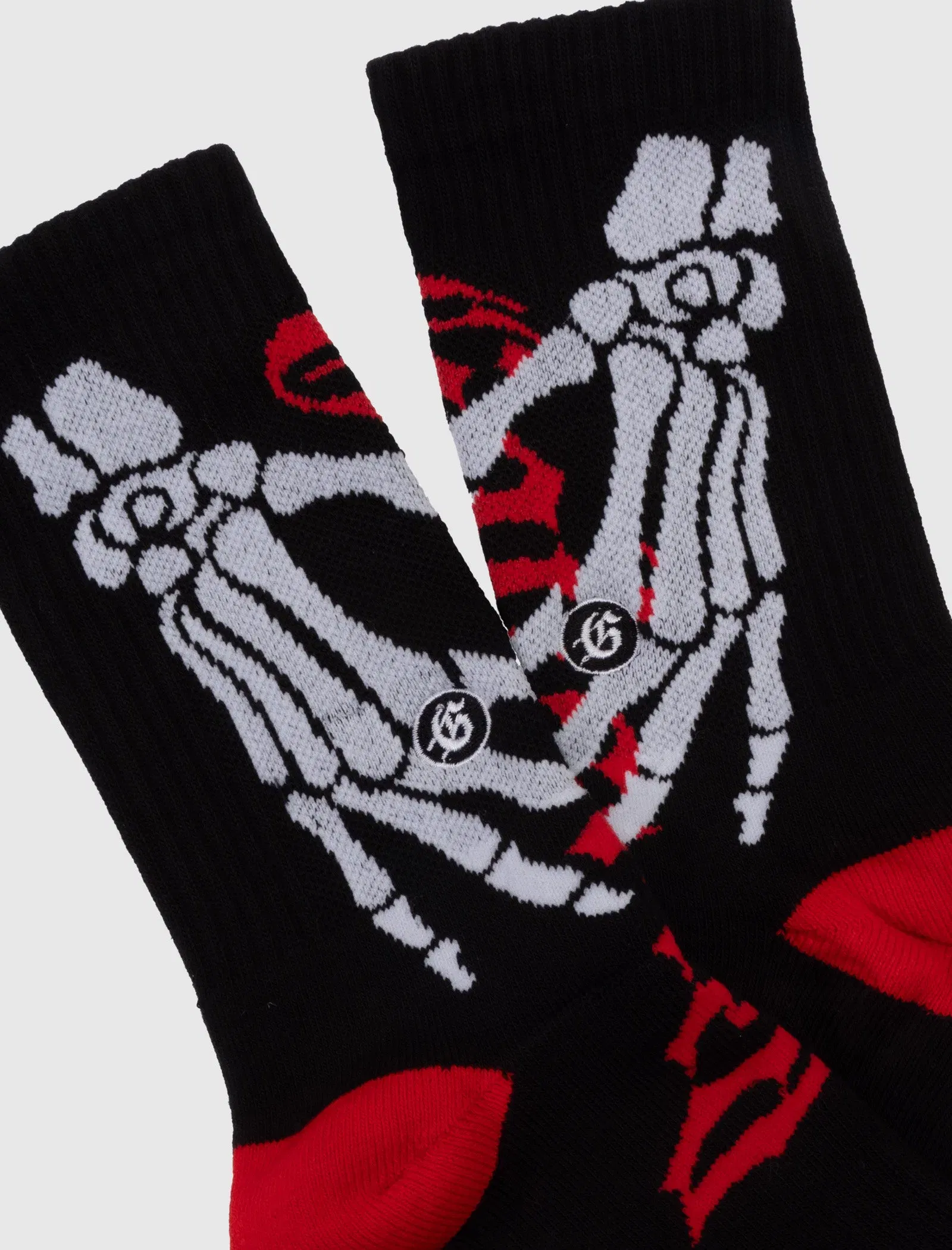 GODSPEED NEW YORK TEN TOES DOWN SOCK "BLACK/RED"