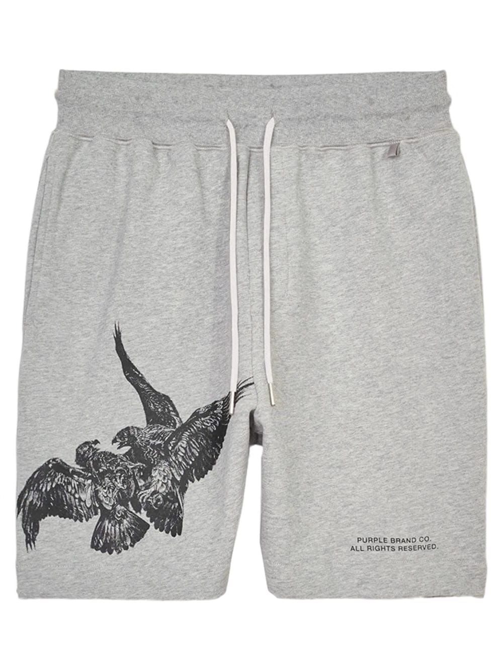 Purple Brand French Terry Heather Grey Bird Shorts 'Grey'