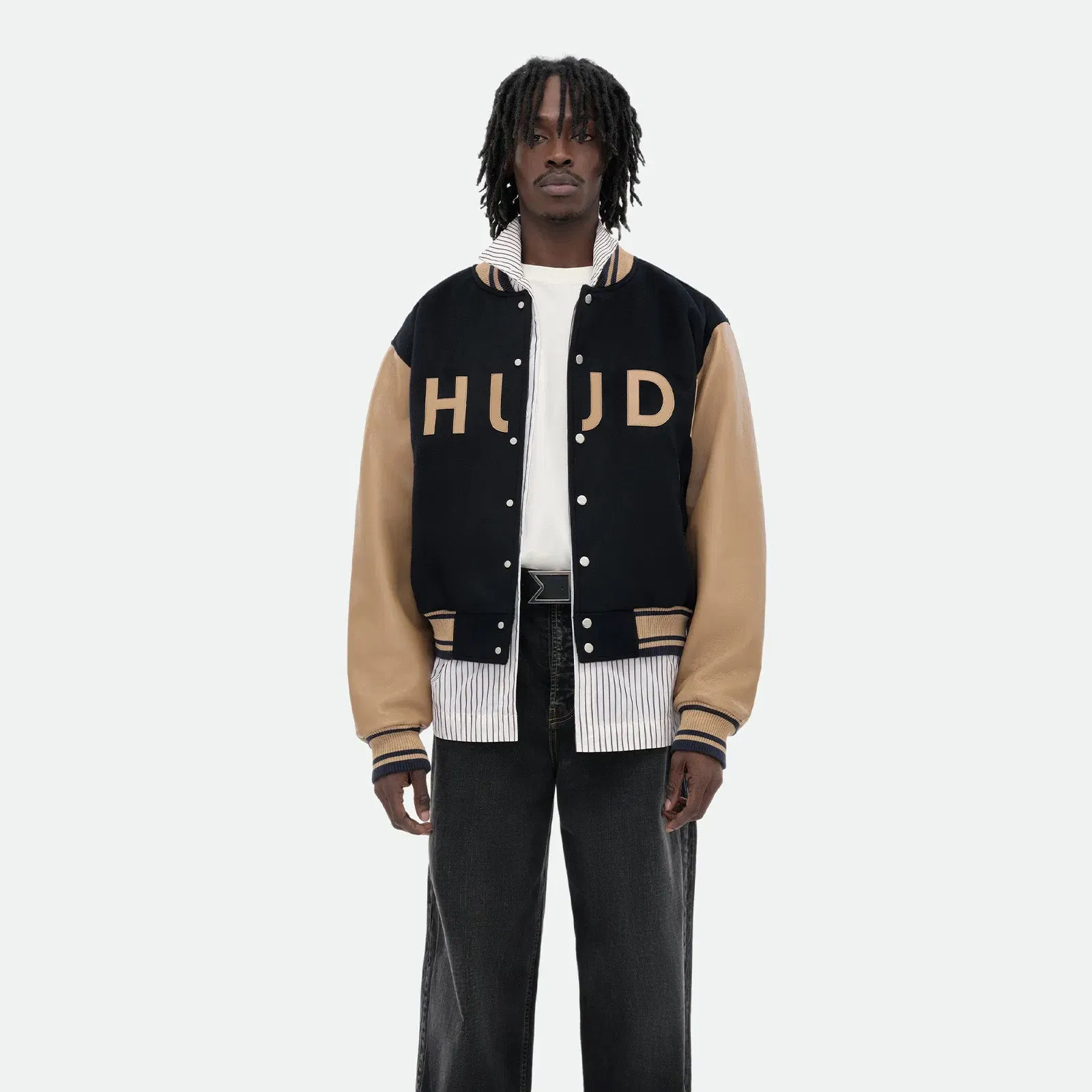 Rhude Logo Varsity Jacket 'Navy/camel'