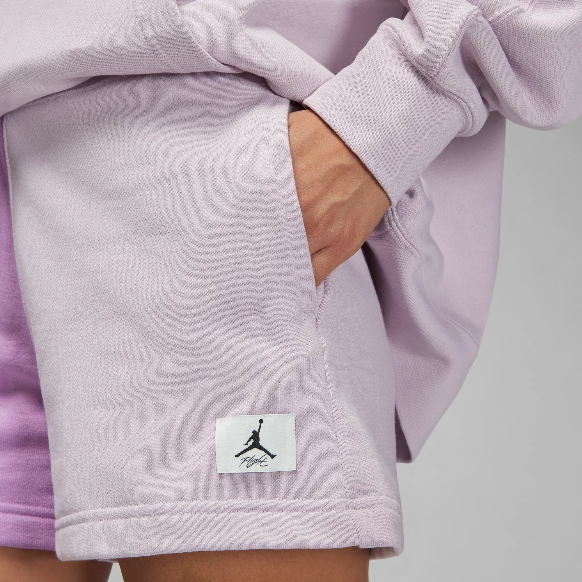 Air Jordan Womens Jordan Flight Fleece Shorts 'Violet Shock'