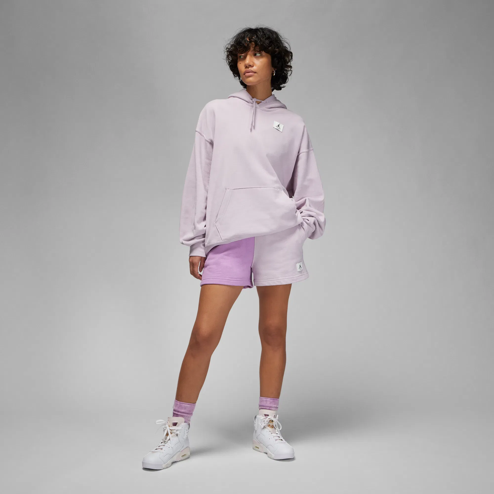 Air Jordan Womens Jordan Flight Fleece Shorts 'Violet Shock'