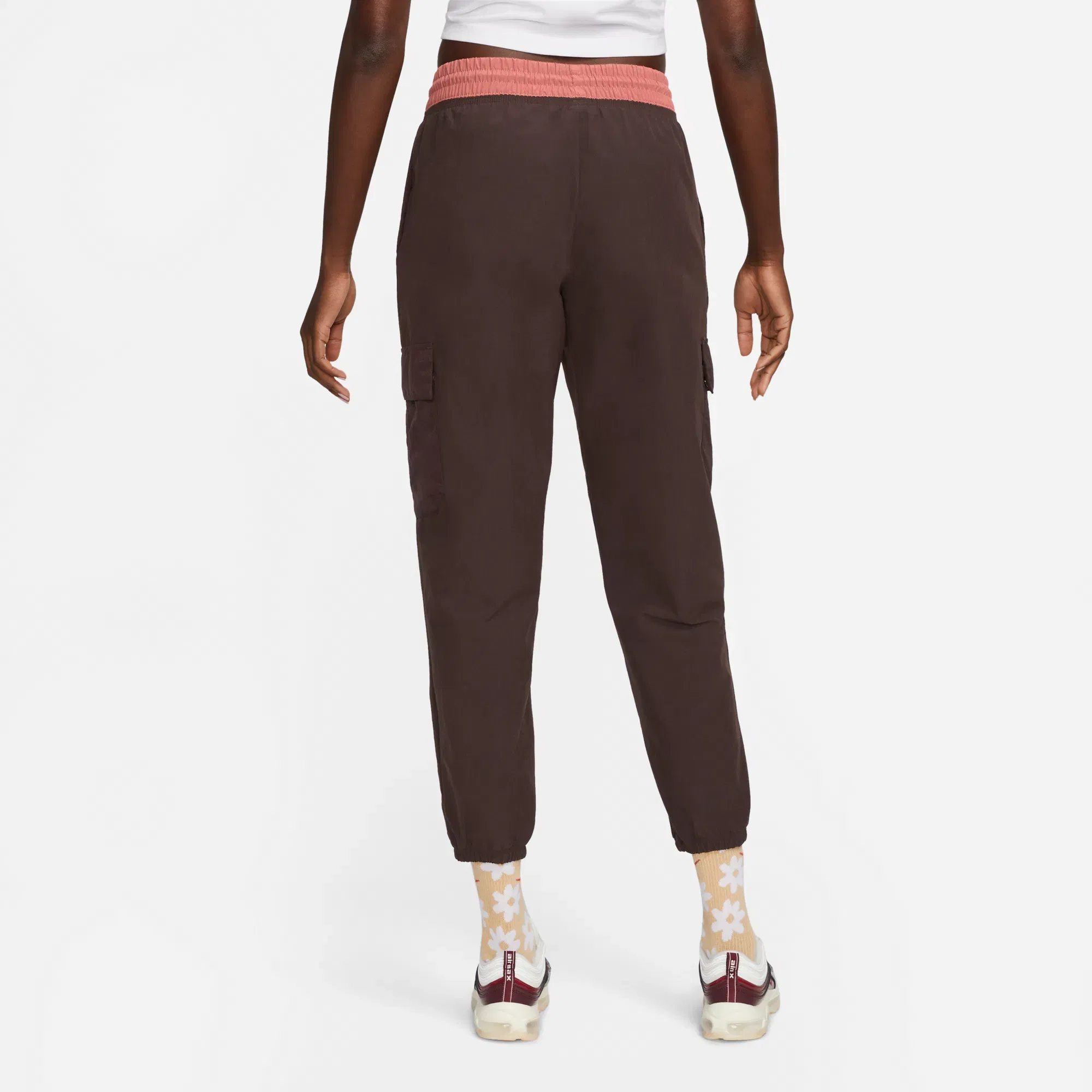 Nike Womens Nike Woven Cropped Cargo Jogger Pants 'Brown'