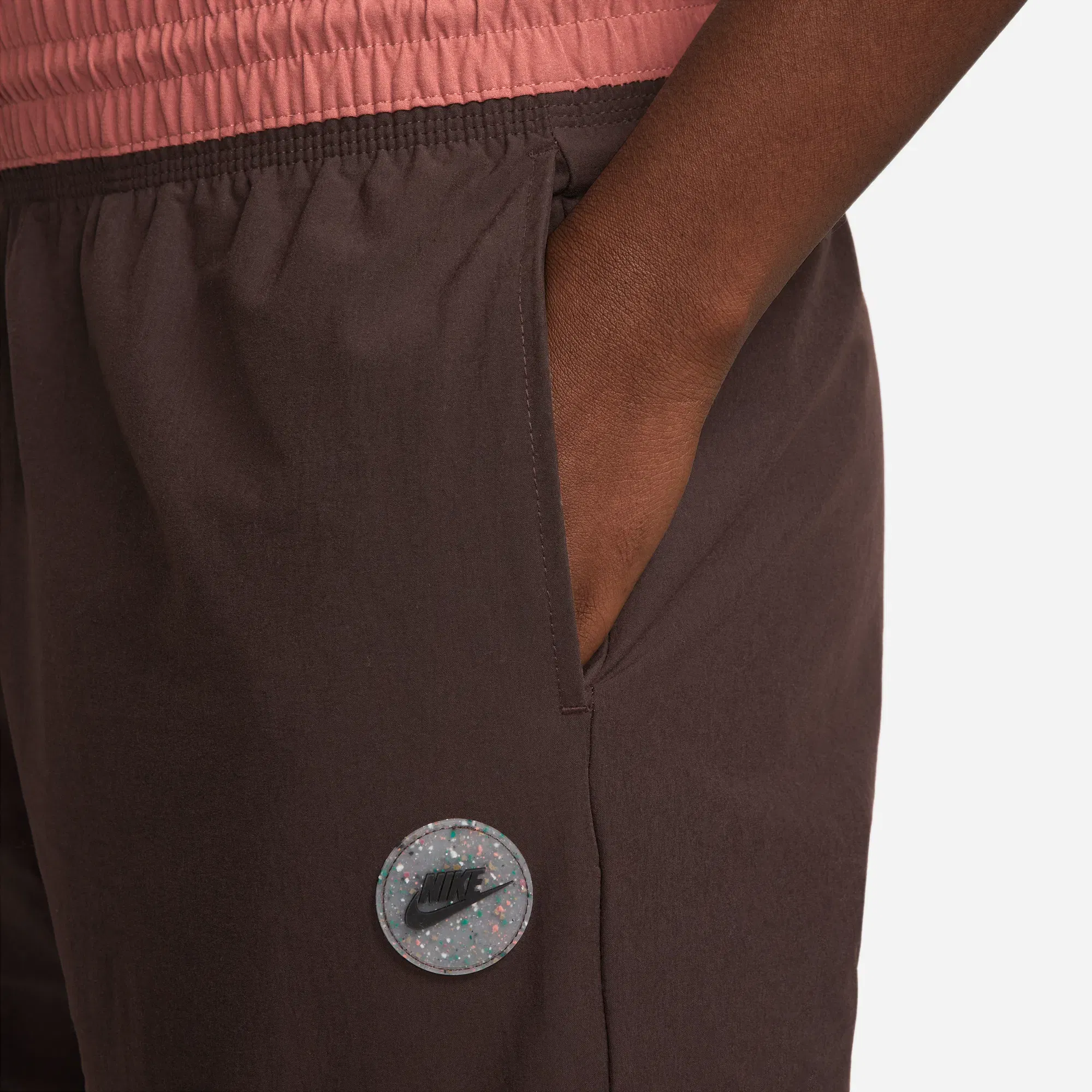 Nike Womens Nike Woven Cropped Cargo Jogger Pants 'Brown'