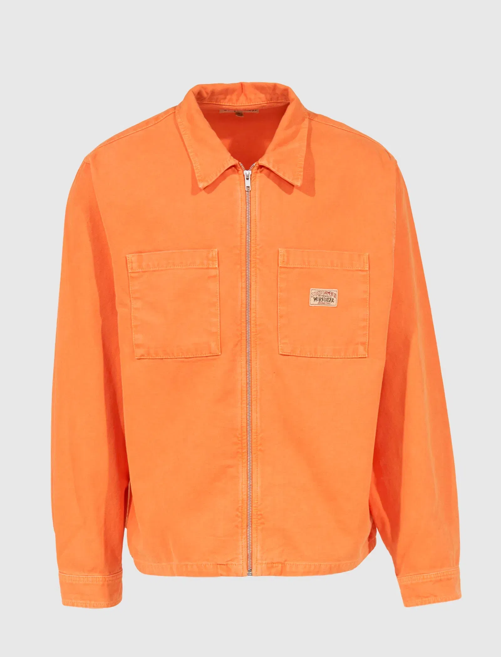 Stussy WASHED CANVAS ZIP SHIRT