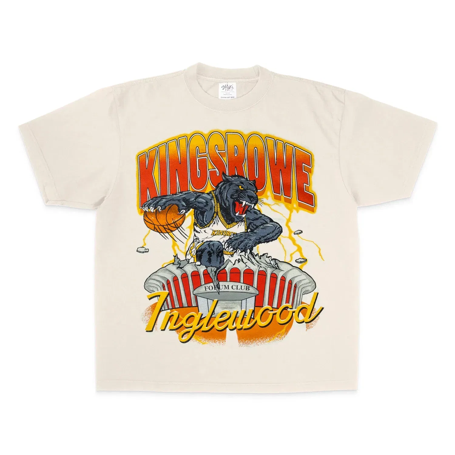Kingsrowe Inglewood Forum T-Shirt 'Cream'