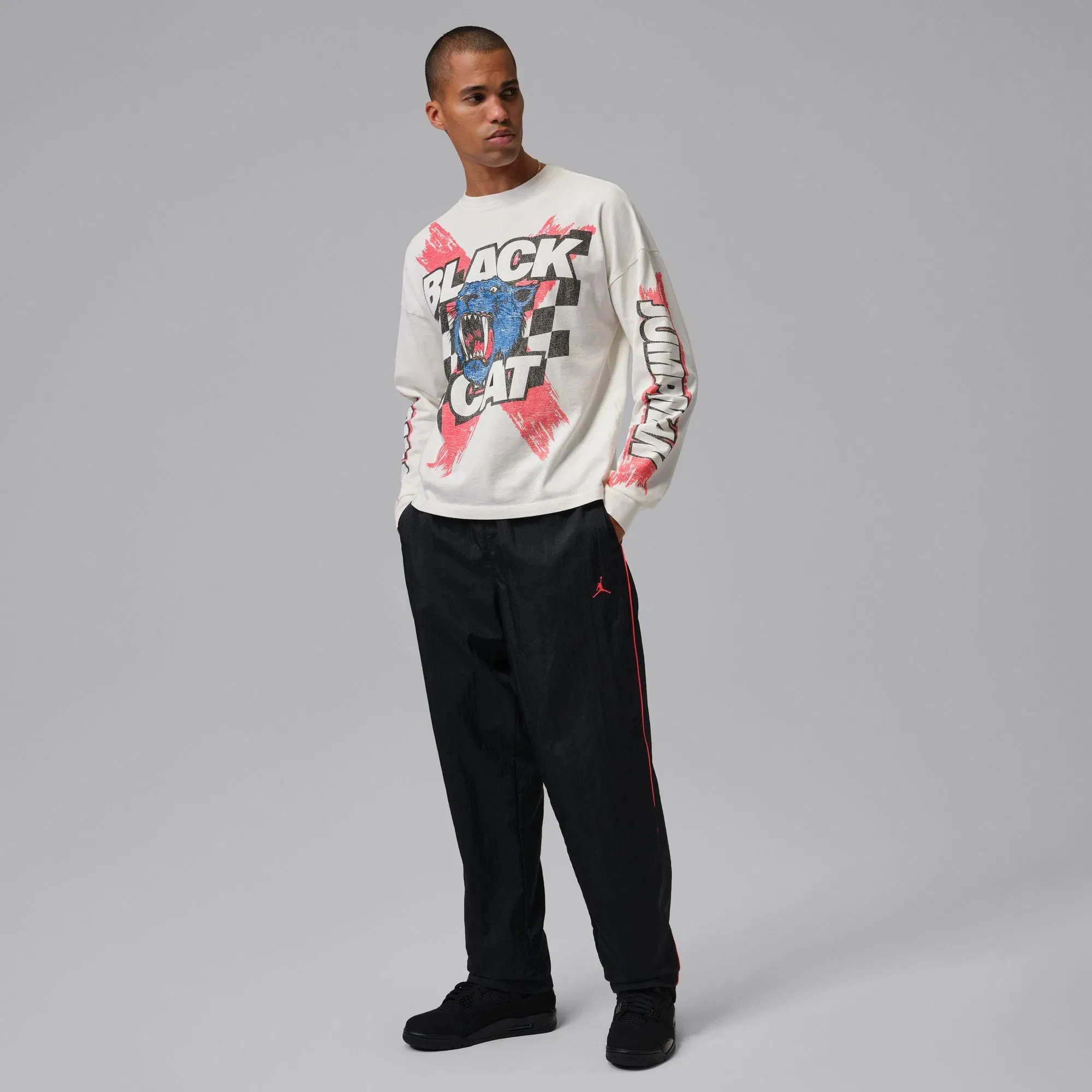 Air Jordan Jordan Black Cat Longsleeve T-Shirt 'White'