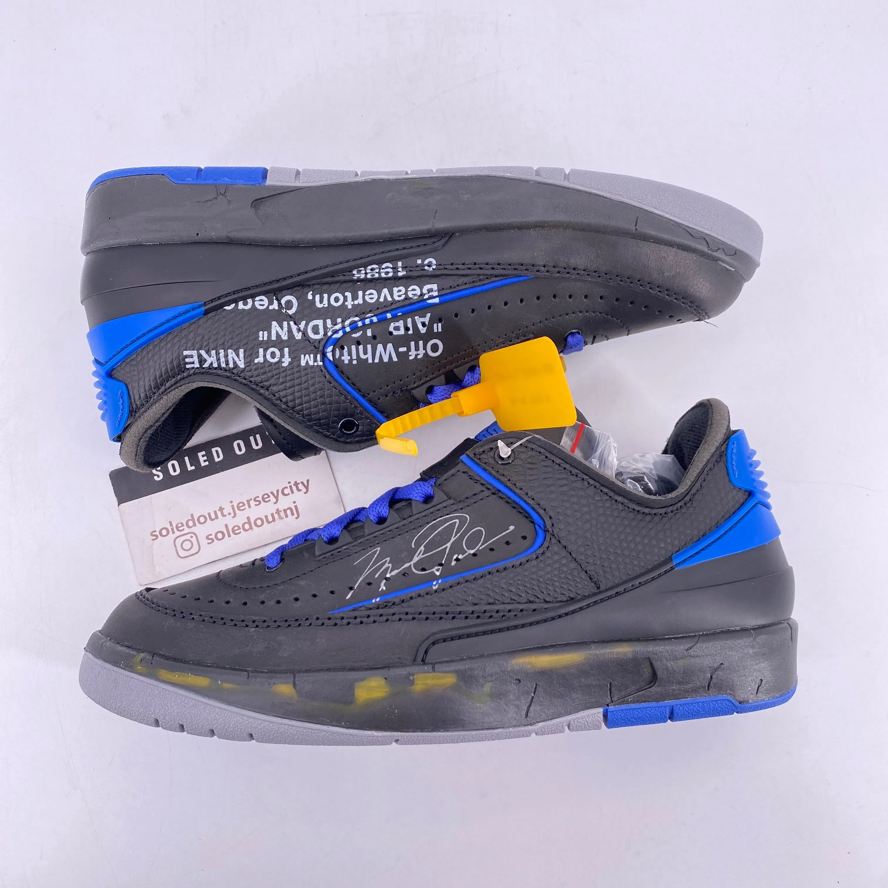 Air Jordan 2 Retro Low "Ow Black Blue" 2021 New Size 5.5