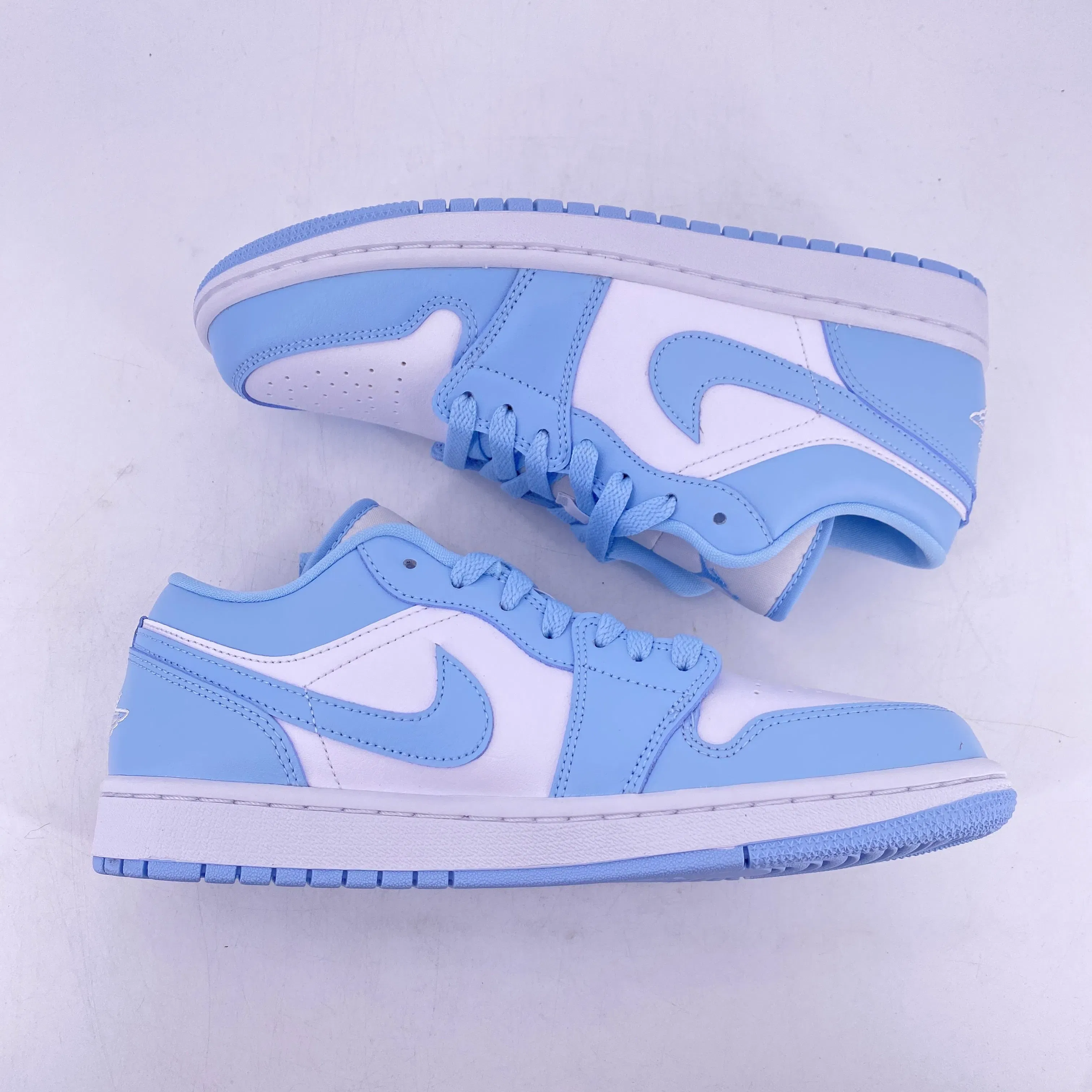 Air Jordan (W) 1 Low "White Ice Blue" 2022 New Size 9.5W