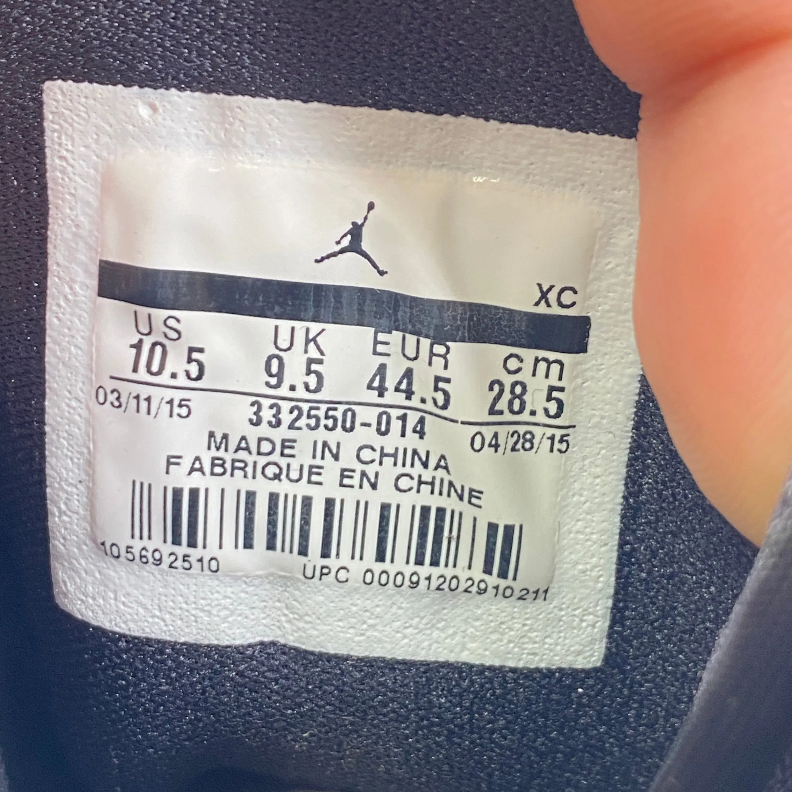 Air Jordan 1 Retro "Rare Air Patch" 2015 New Size 10.5