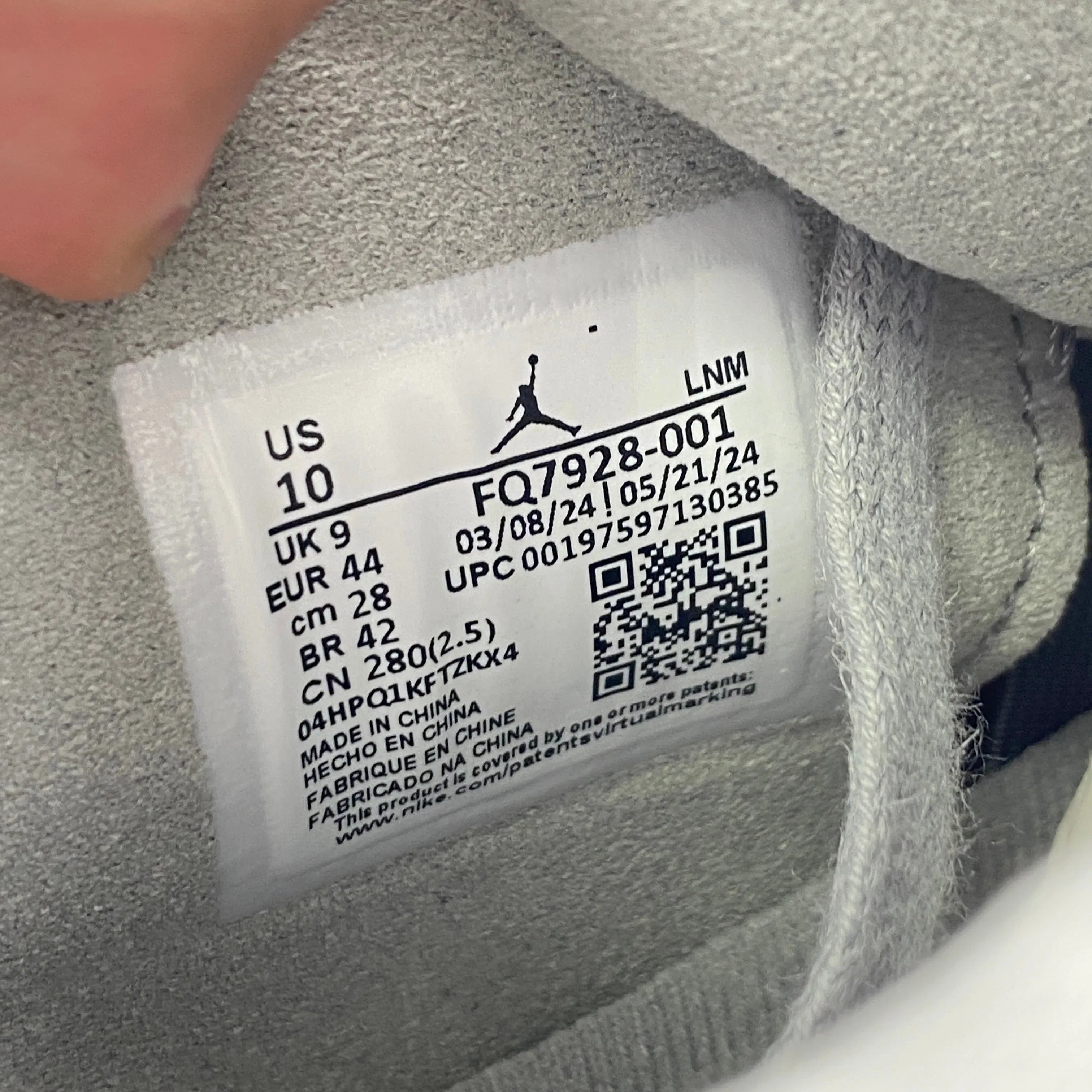 Air Jordan 4 Retro "Wet Cement" 2024 New (Cond) Size 10