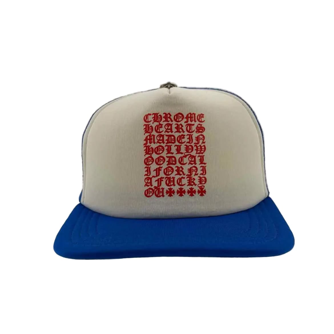 Chrome Hearts Trucker Hat "EYECHART" New Blue Size OS