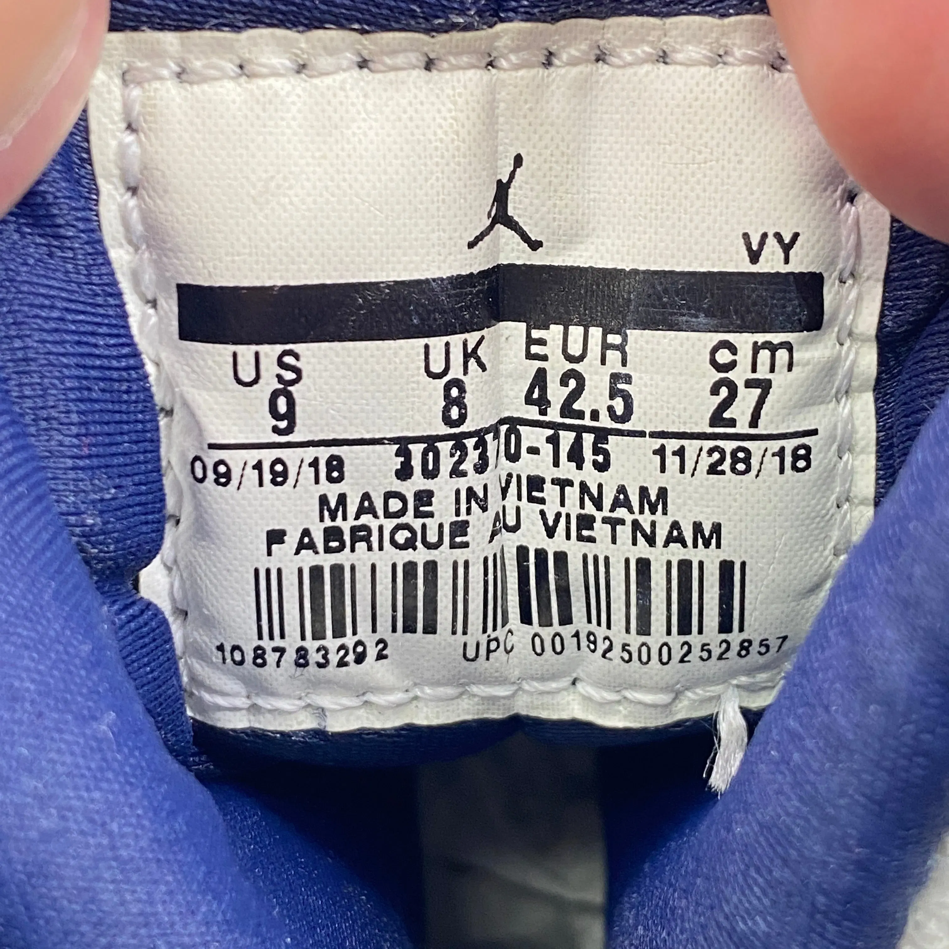 Air Jordan 9 Retro "Pearl Blue" 2019 New Size 9