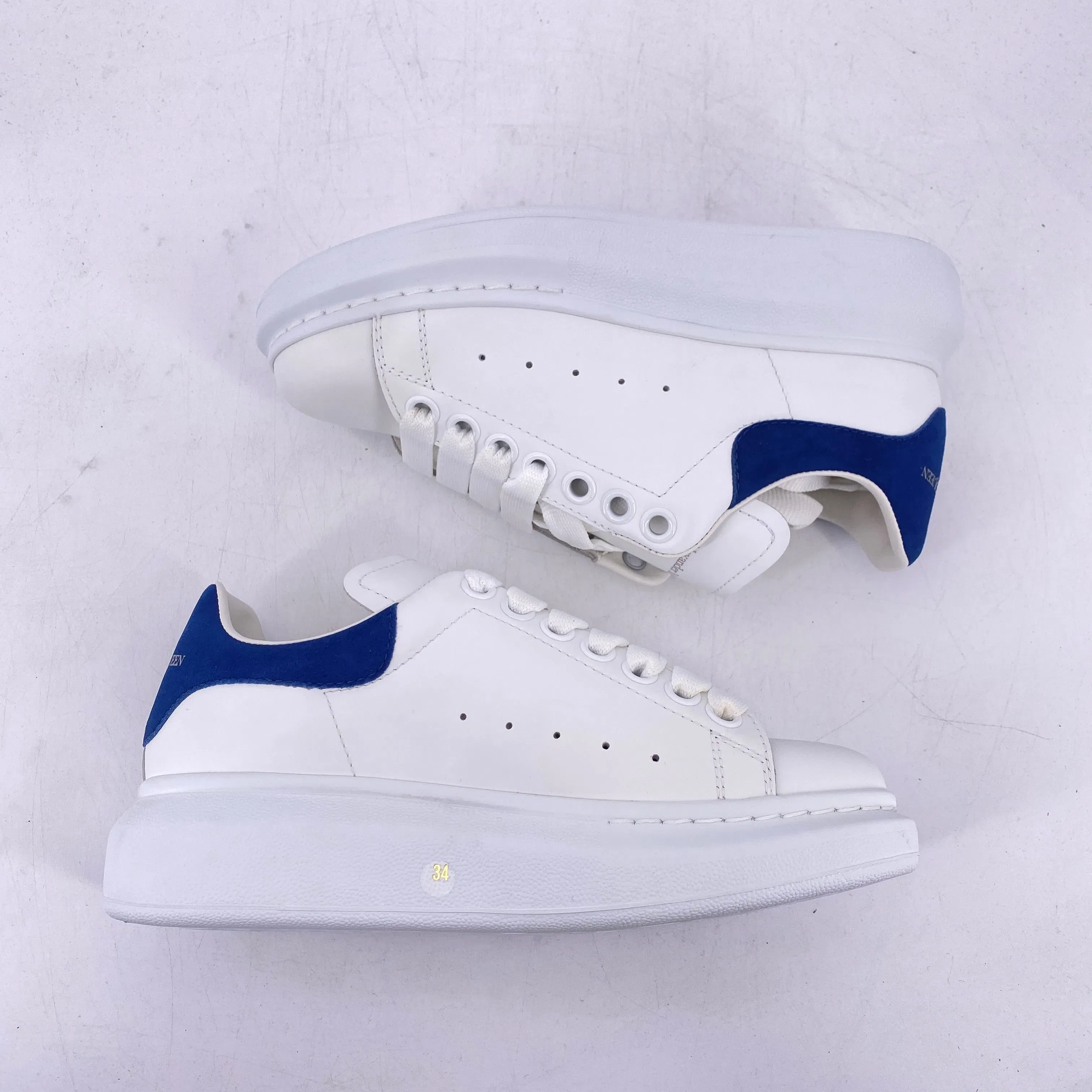 Alexander McQueen Oversized Sneaker "White Blue" 2019 New Size 34