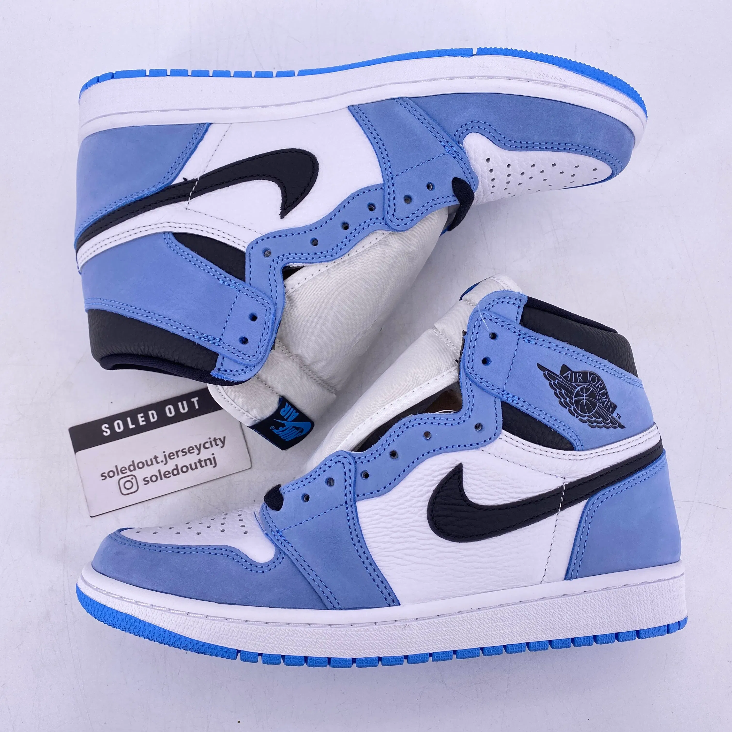 Air Jordan 1 Retro High OG "University Blue Black" 2021 New Size 9