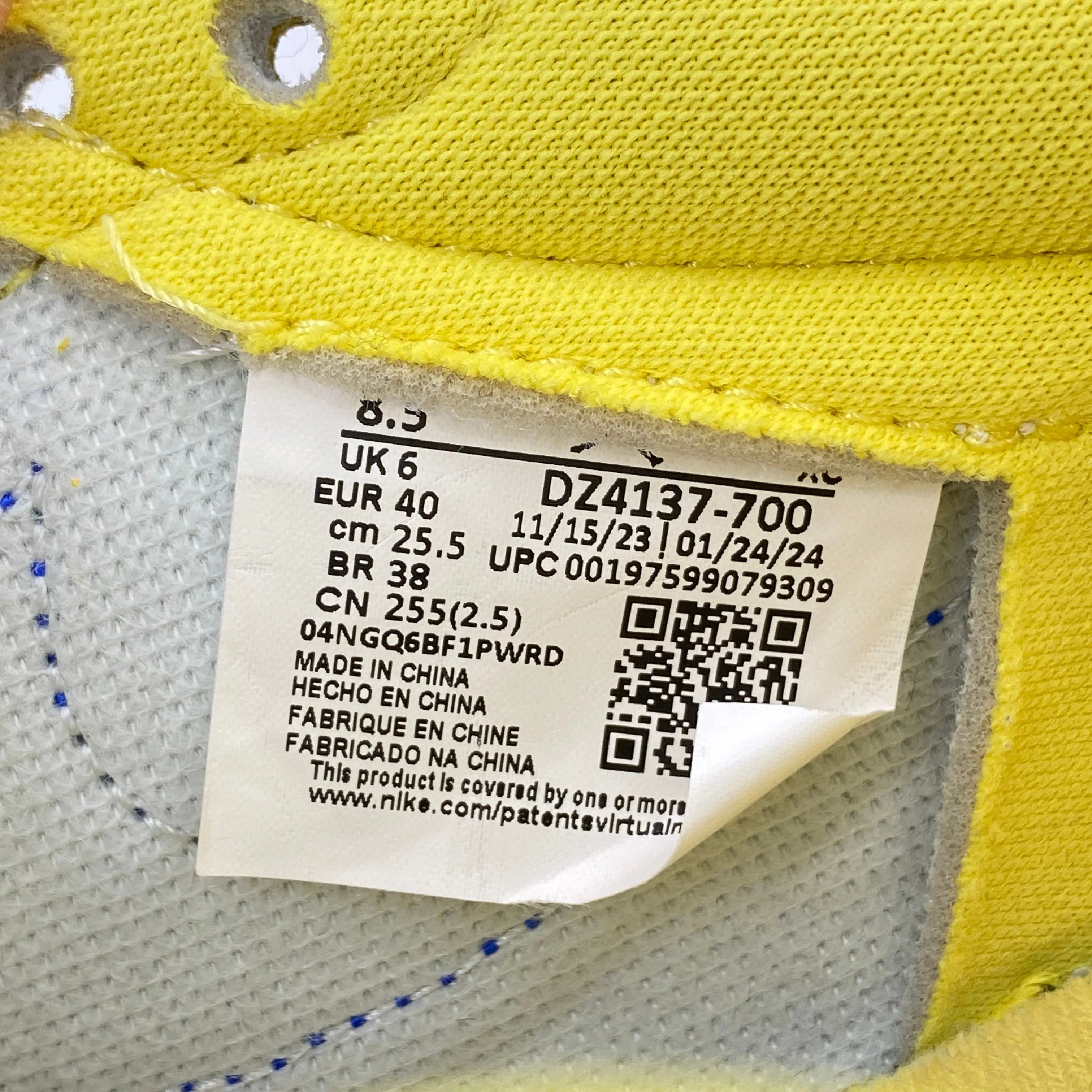 Air Jordan (W) 1 Low OG "Canary" 2024 New Size 8.5W