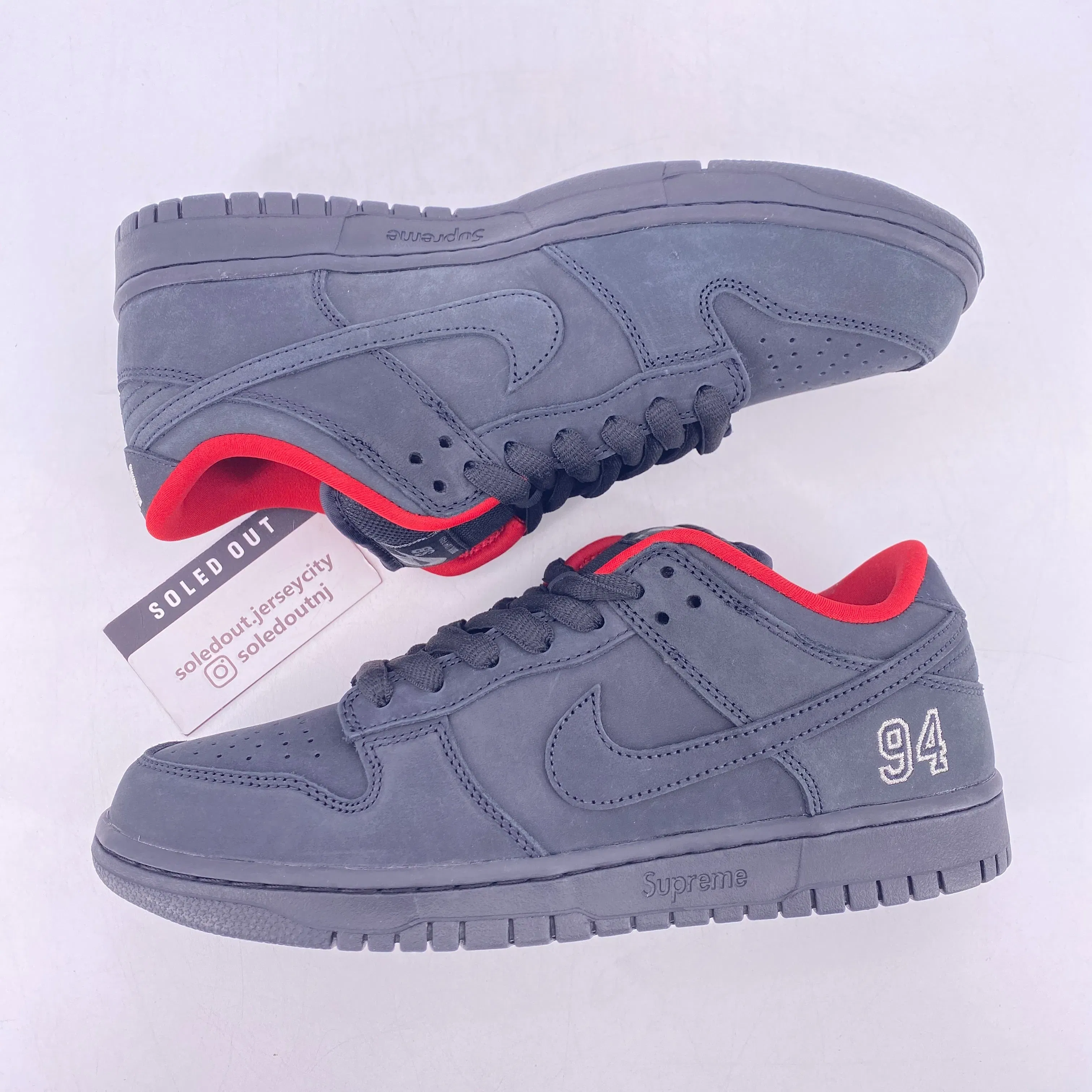 Nike SB Dunk Low "Supreme 94 Black" 2025 New Size 9