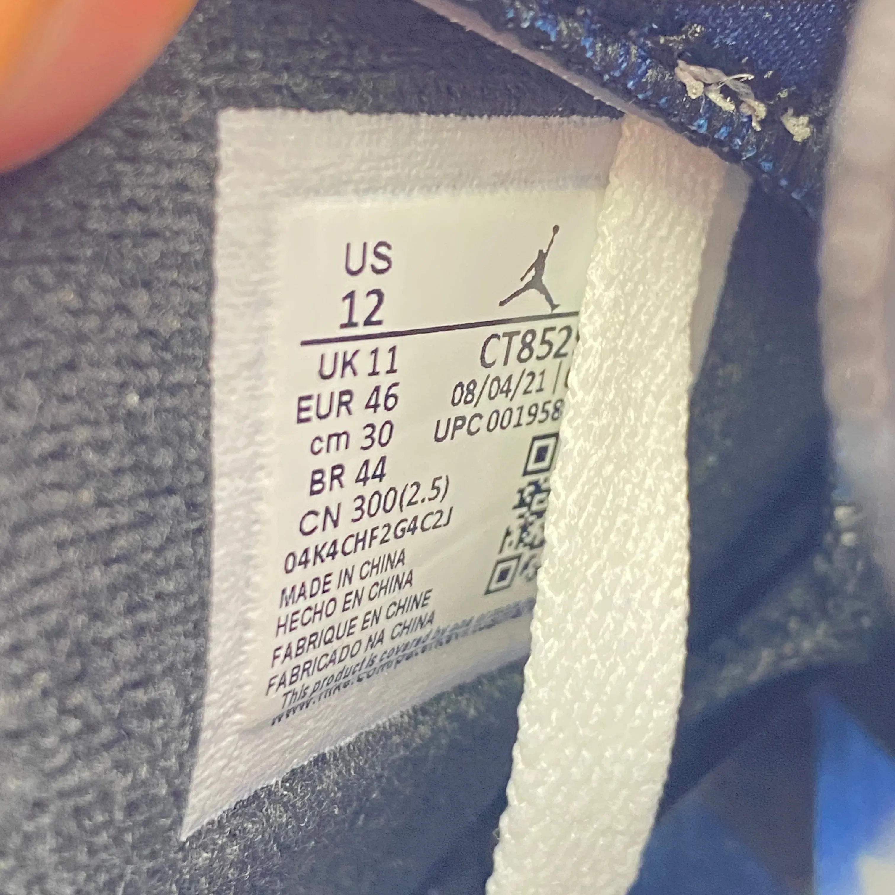 Air Jordan 6 Retro "Unc" 2022 New Size 12