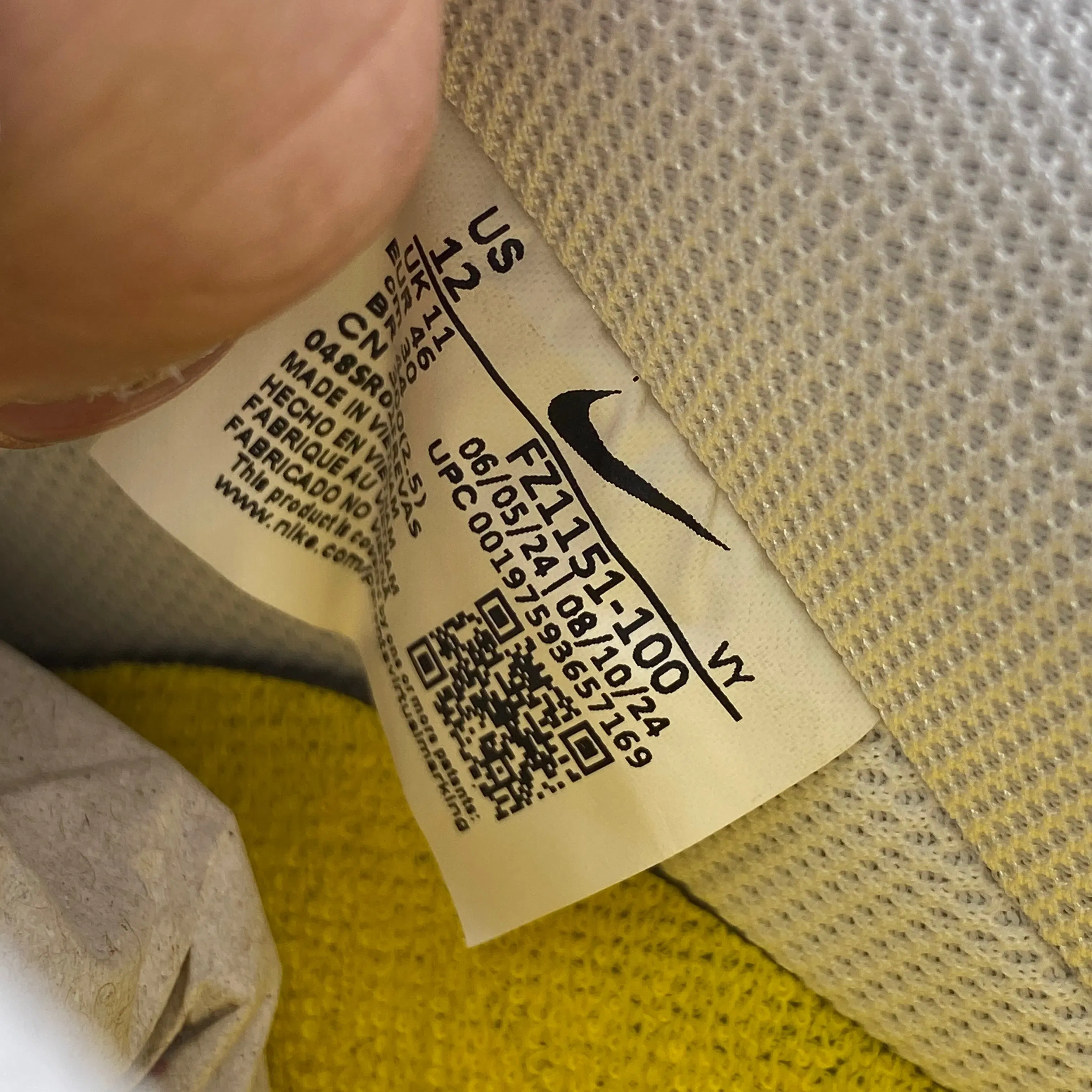 Nike Air Force 1 Low "Lakers Home" 2024 New Size 12