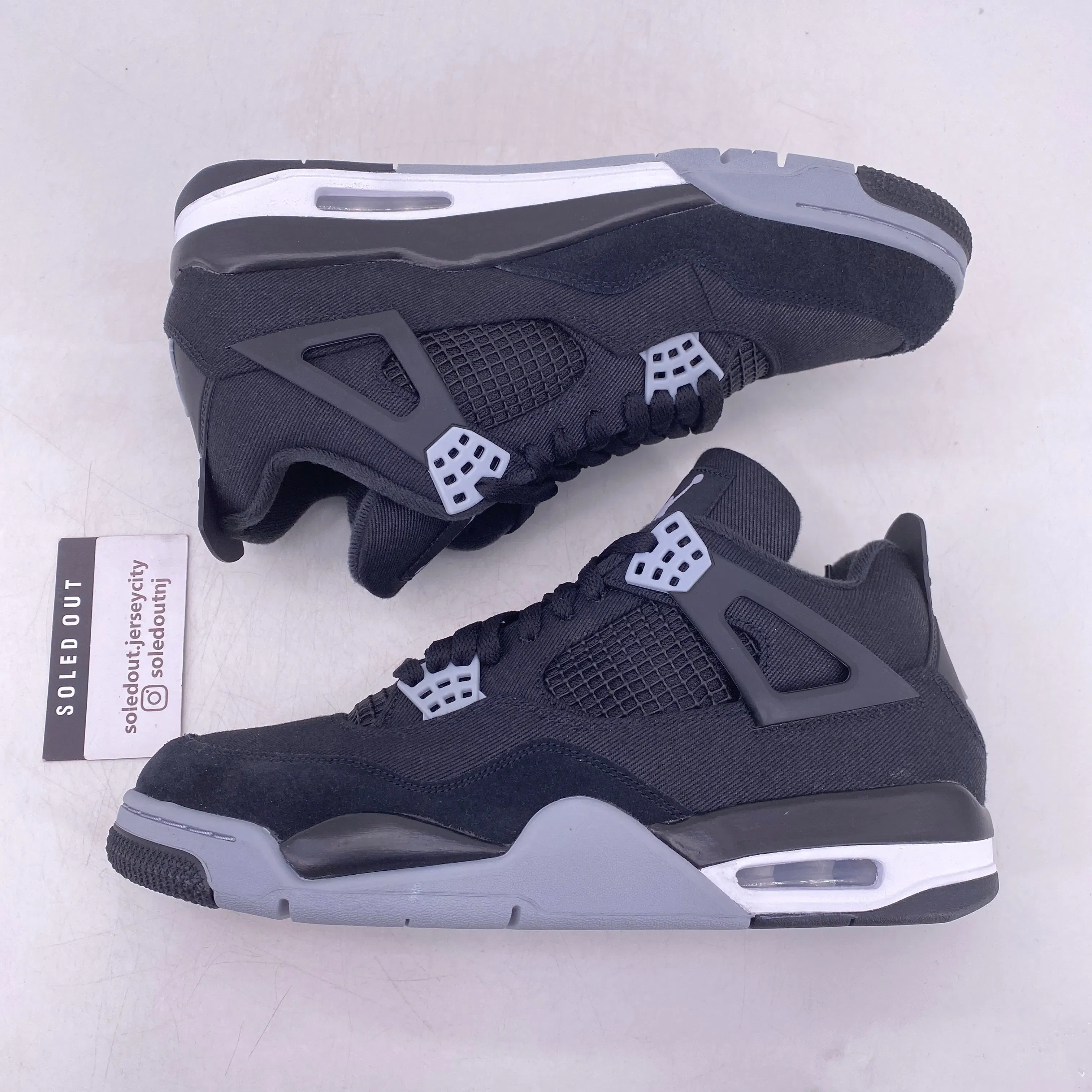 Air Jordan 4 Retro "Black Canvas" 2022 New Size 10.5