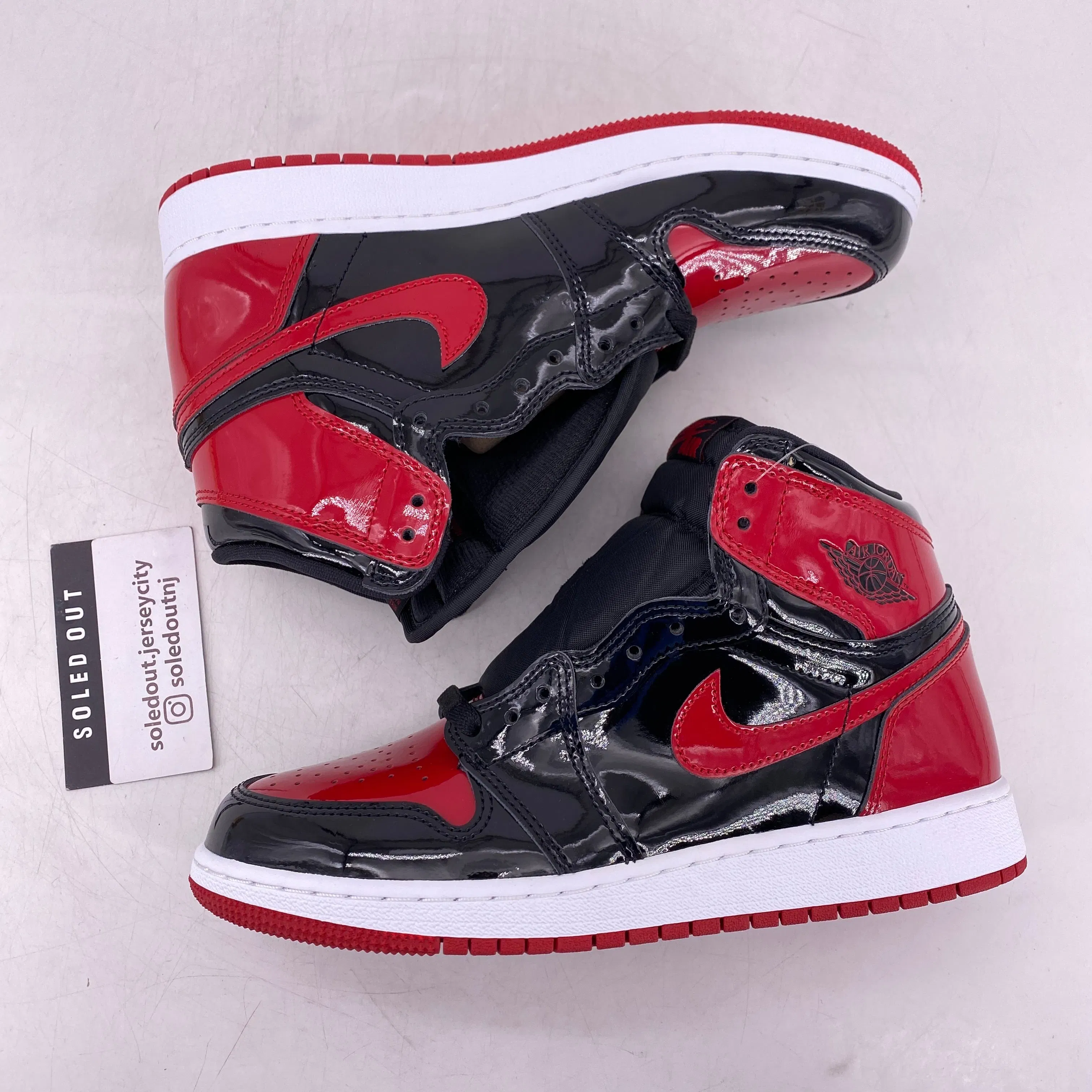 Air Jordan (GS) 1 Retro High OG "Patent Bred" 2021 New Size 6Y