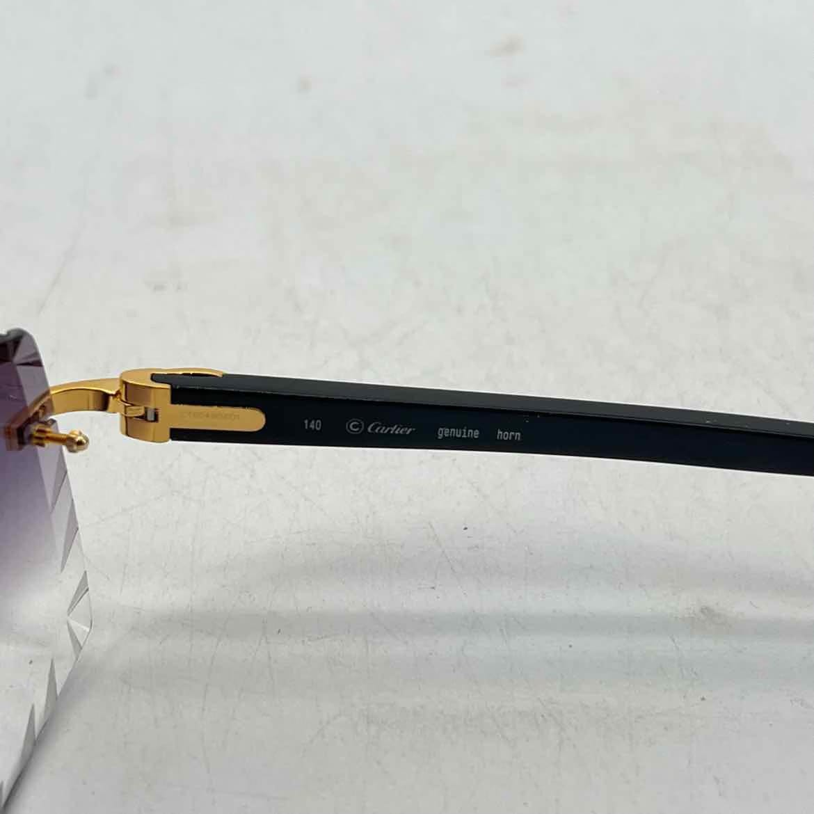 Cartier Sunglasses "BLACK HORN" New Black Size OS