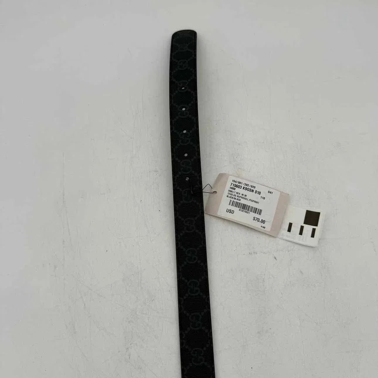 Gucci Belt "GG SUPREME" New Black Size 46