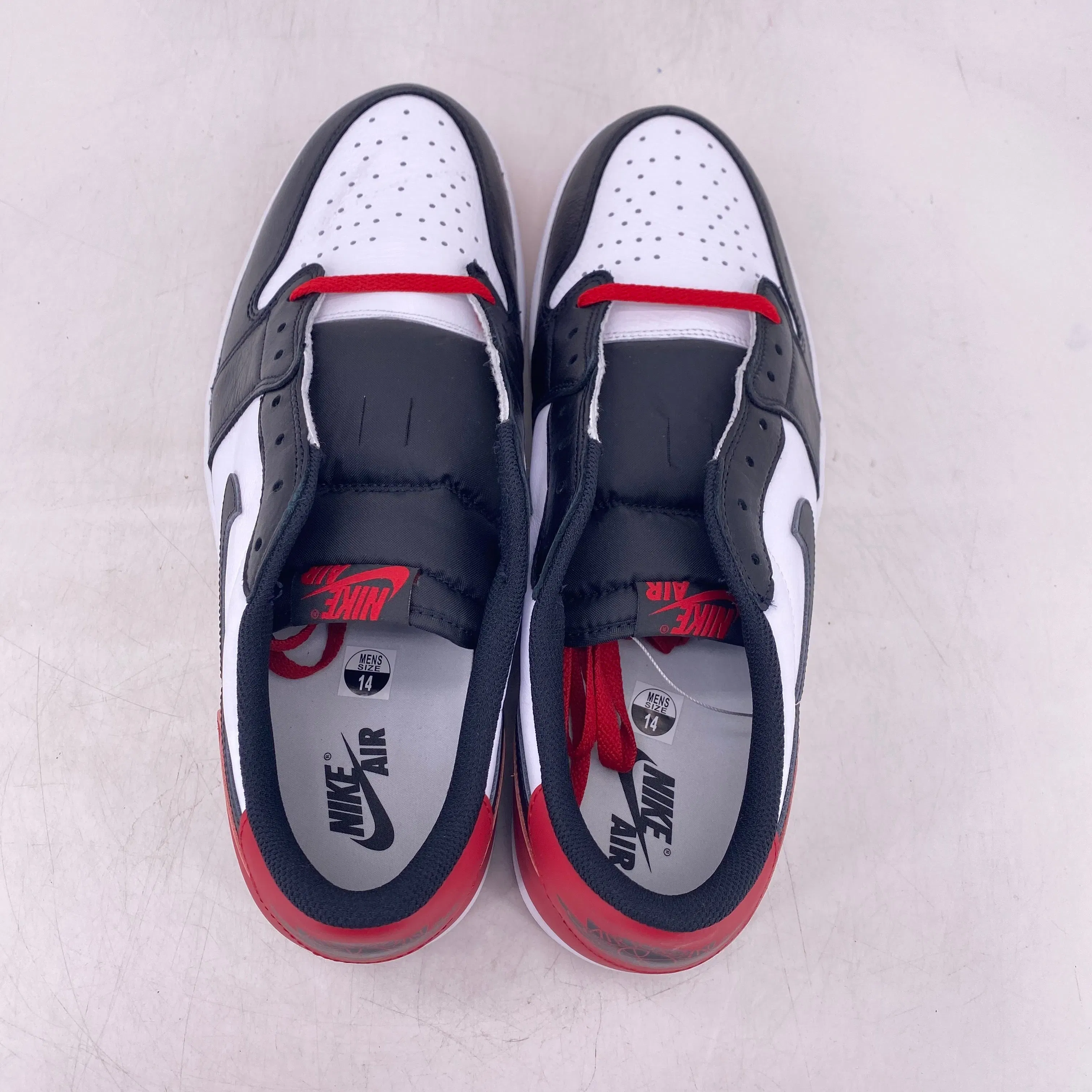 Air Jordan 1 Retro Low "Black Toe" 2023 New Size 14