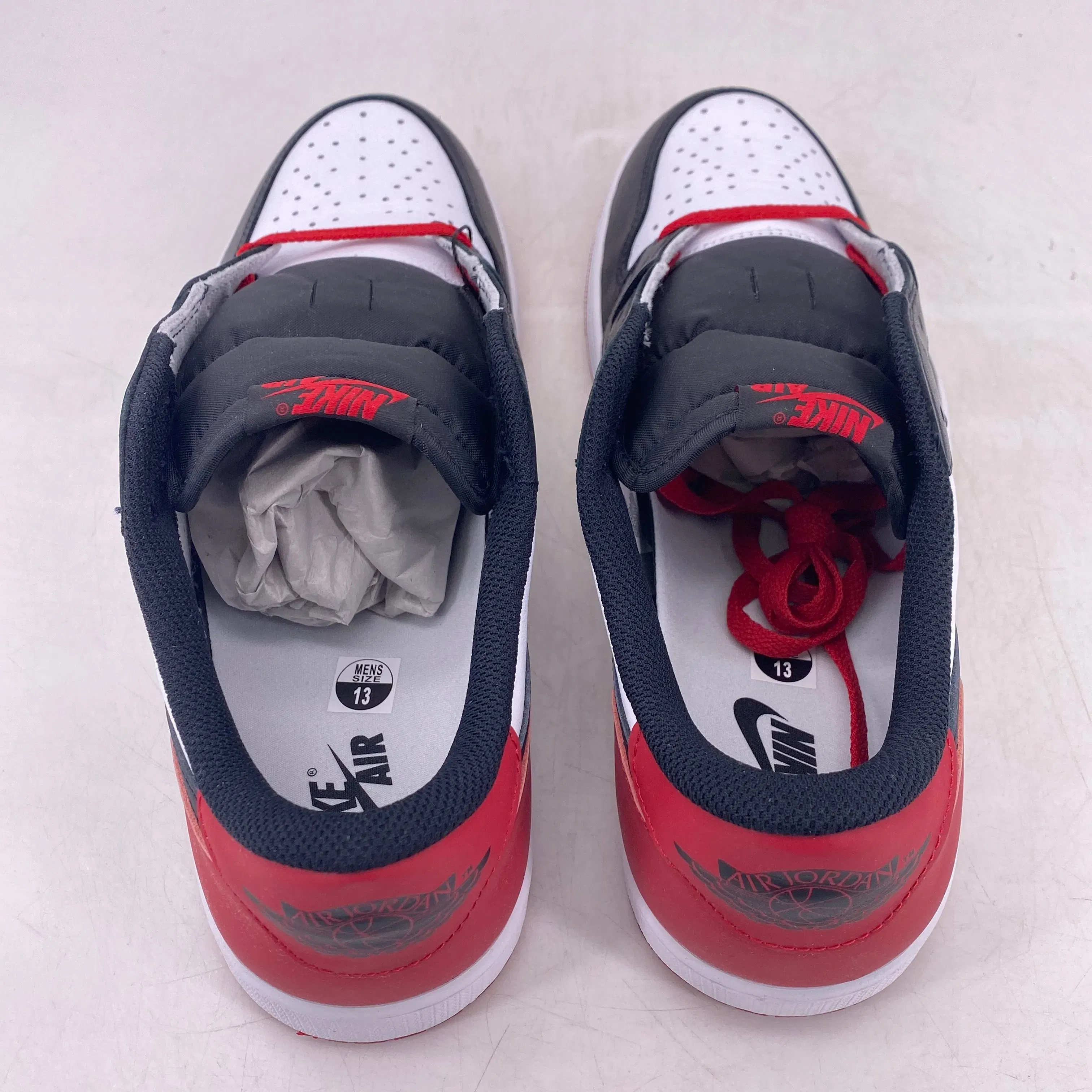 Air Jordan 1 Retro Low "Black Toe" 2023 New Size 13
