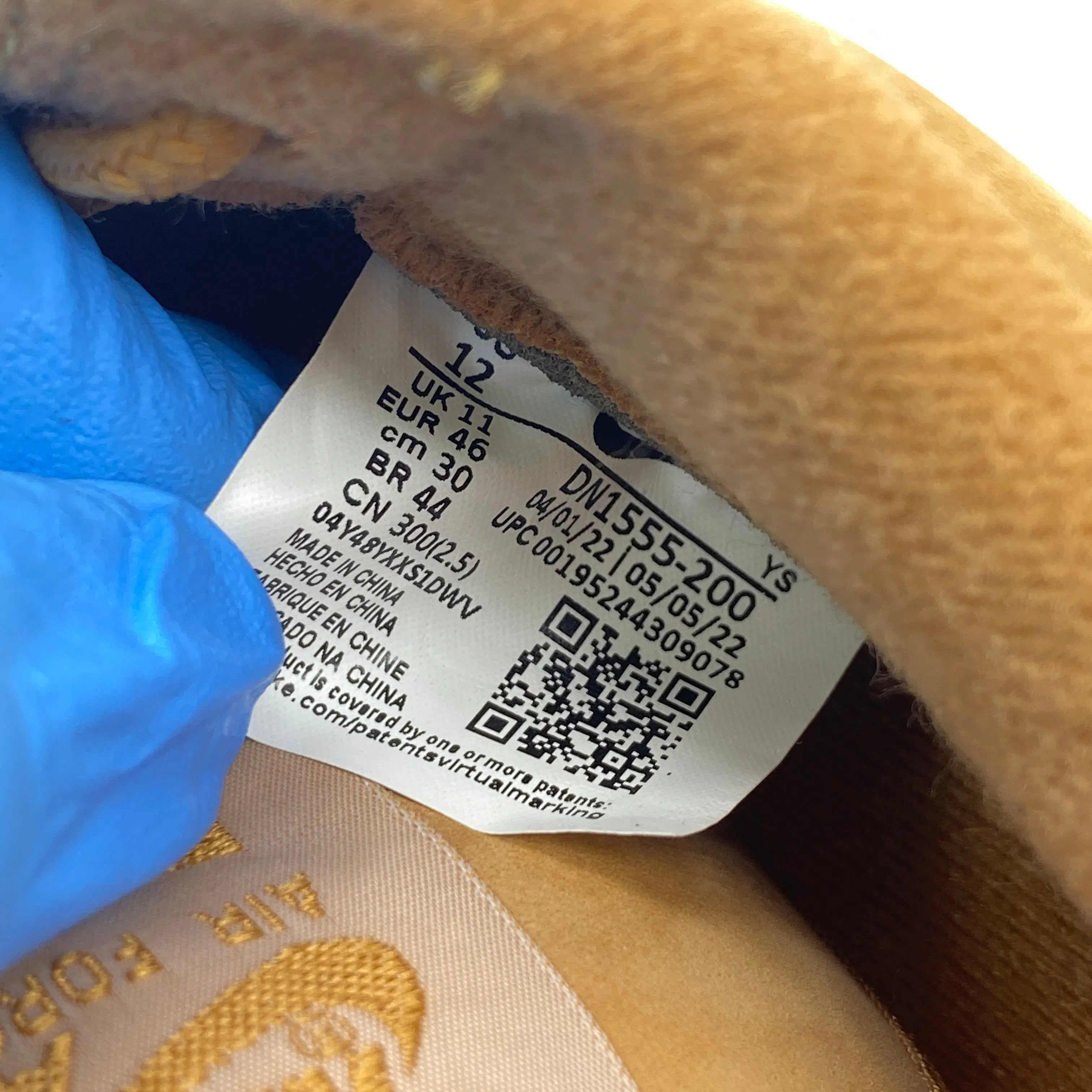 Nike Air Force 1 Low "Supreme Wheat" 2021 New Size 12
