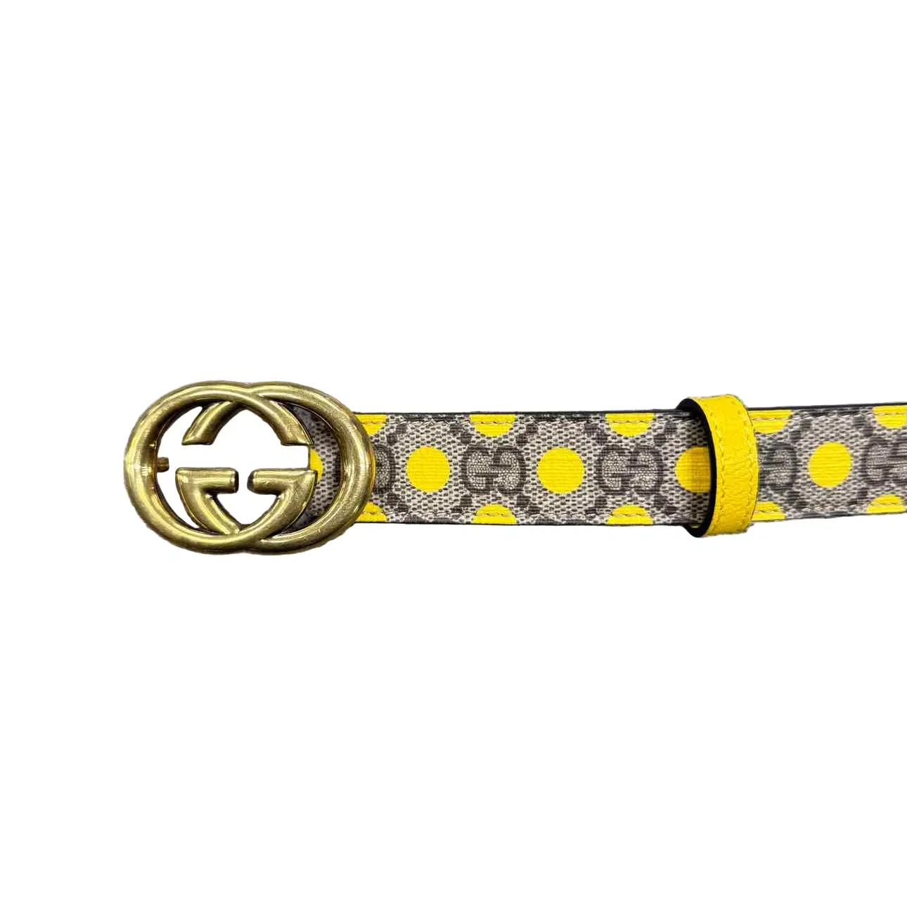 Gucci (W) Belt "POLKA DOT" New Yellow Size 34