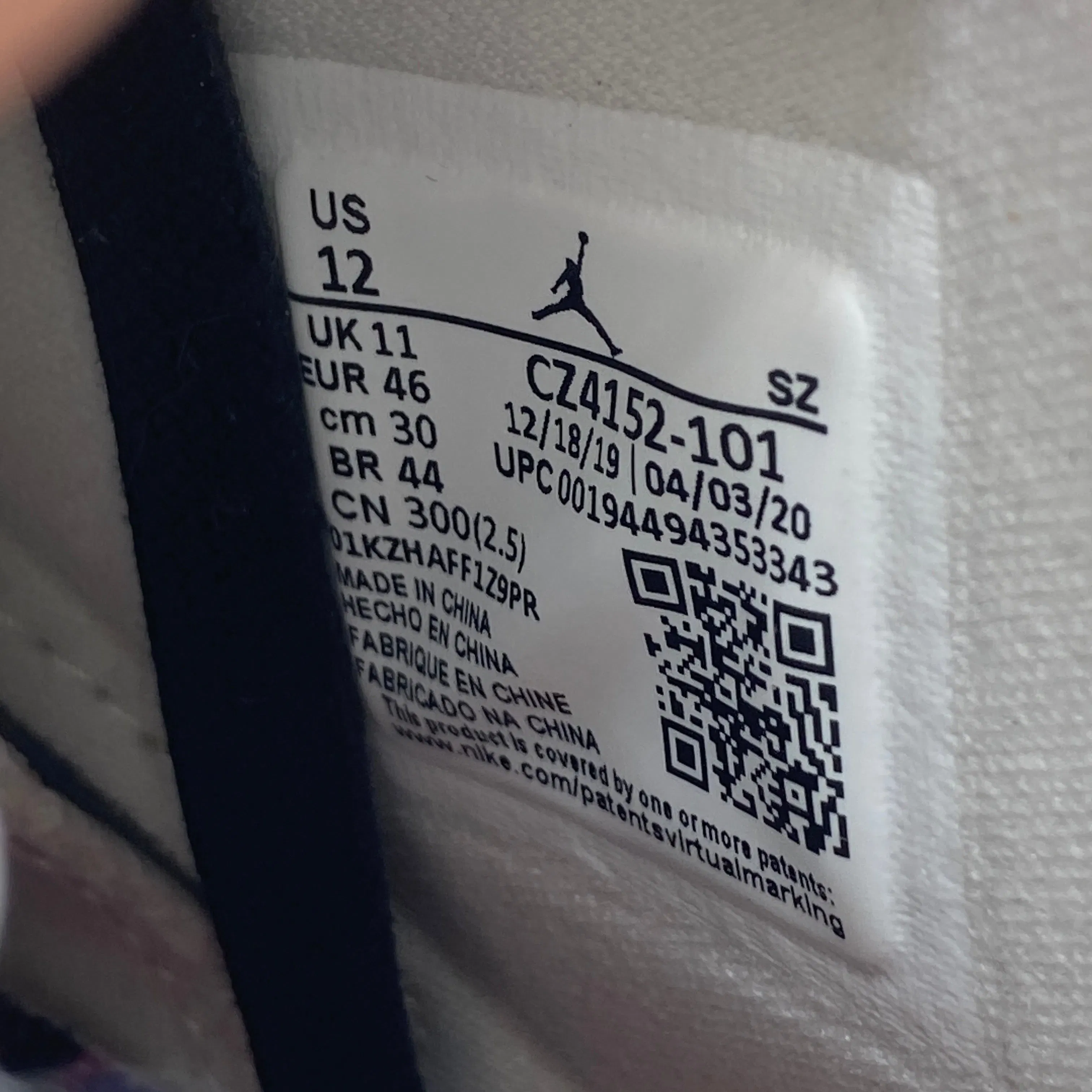 Air Jordan 6 Retro "Quai 54" 2020 New Size 12