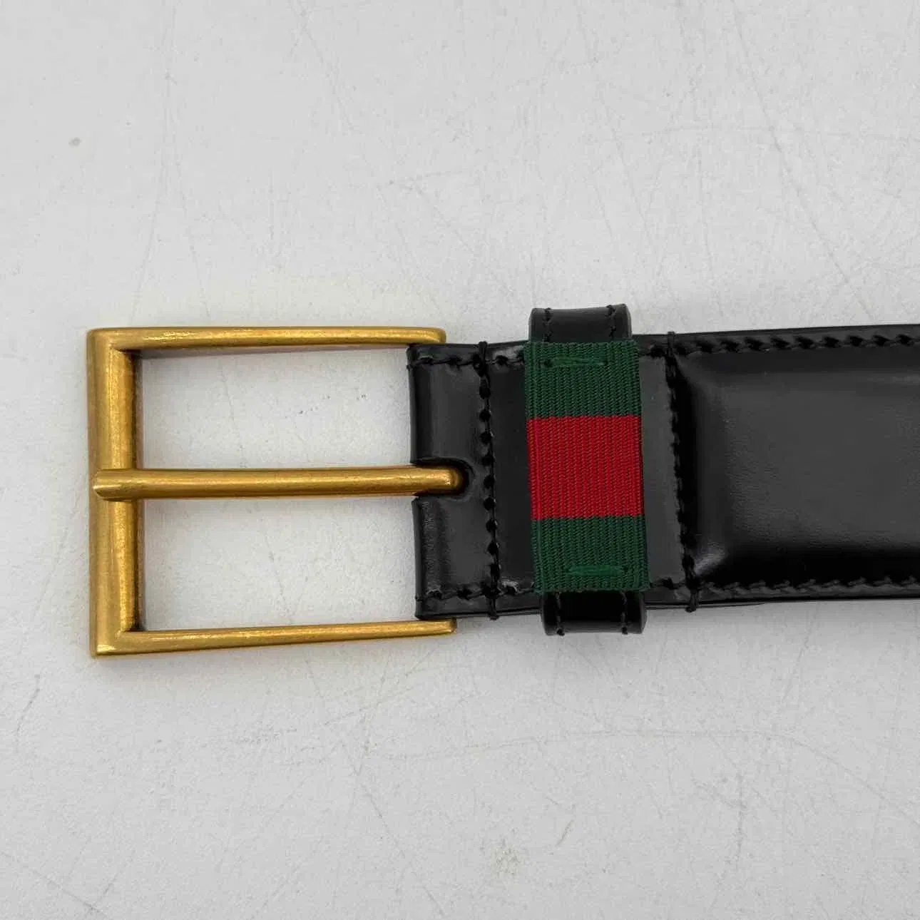 Gucci Belt "MONOGRAM SUPREME" New Black Size 80