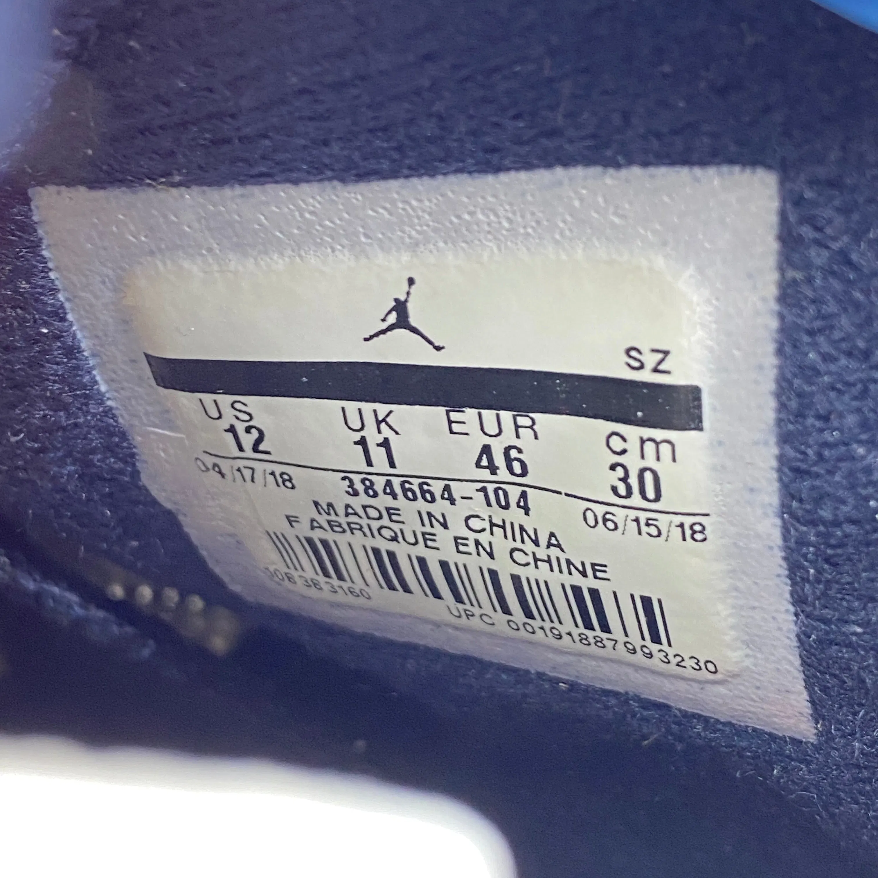 Air Jordan 6 Retro "Tinker" 2018 New Size 12