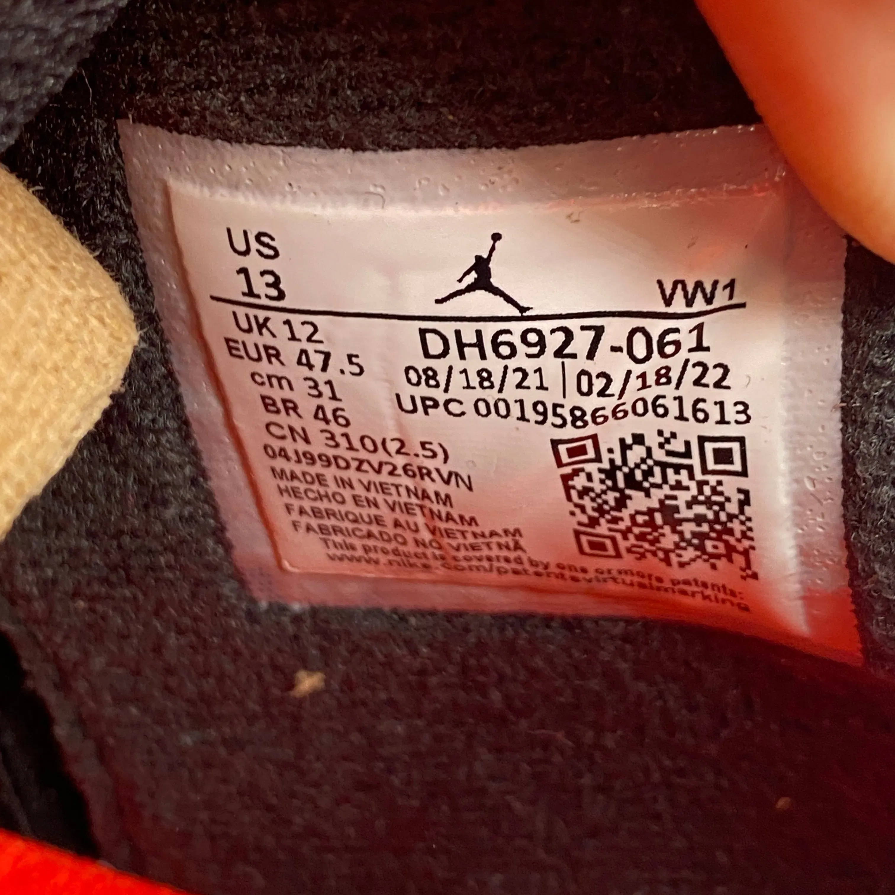Air Jordan 4 Retro "Infrared" 2022 New Size 13