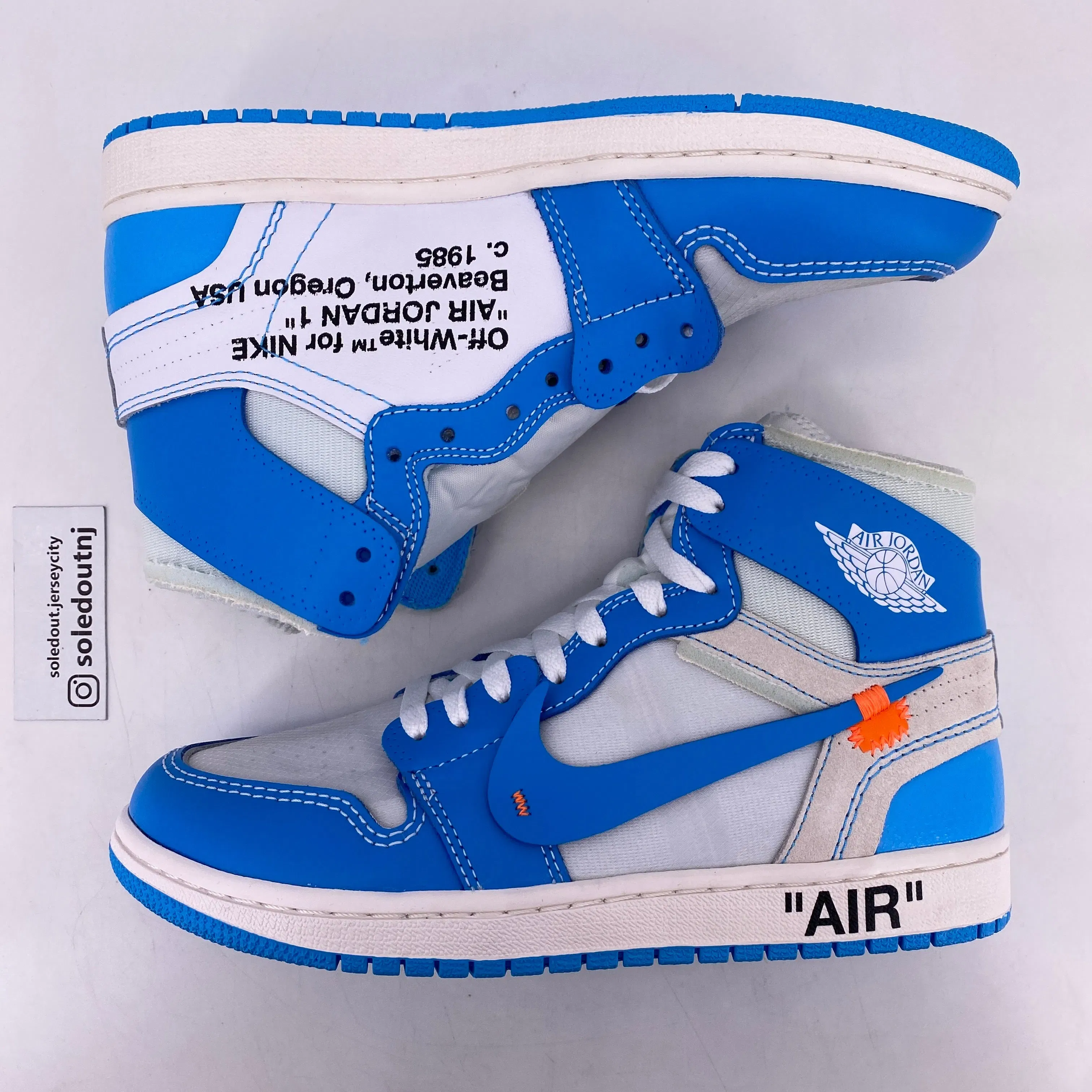 Air Jordan 1 Retro High OG "Off White Unc" 2018 New (Cond) Size 7