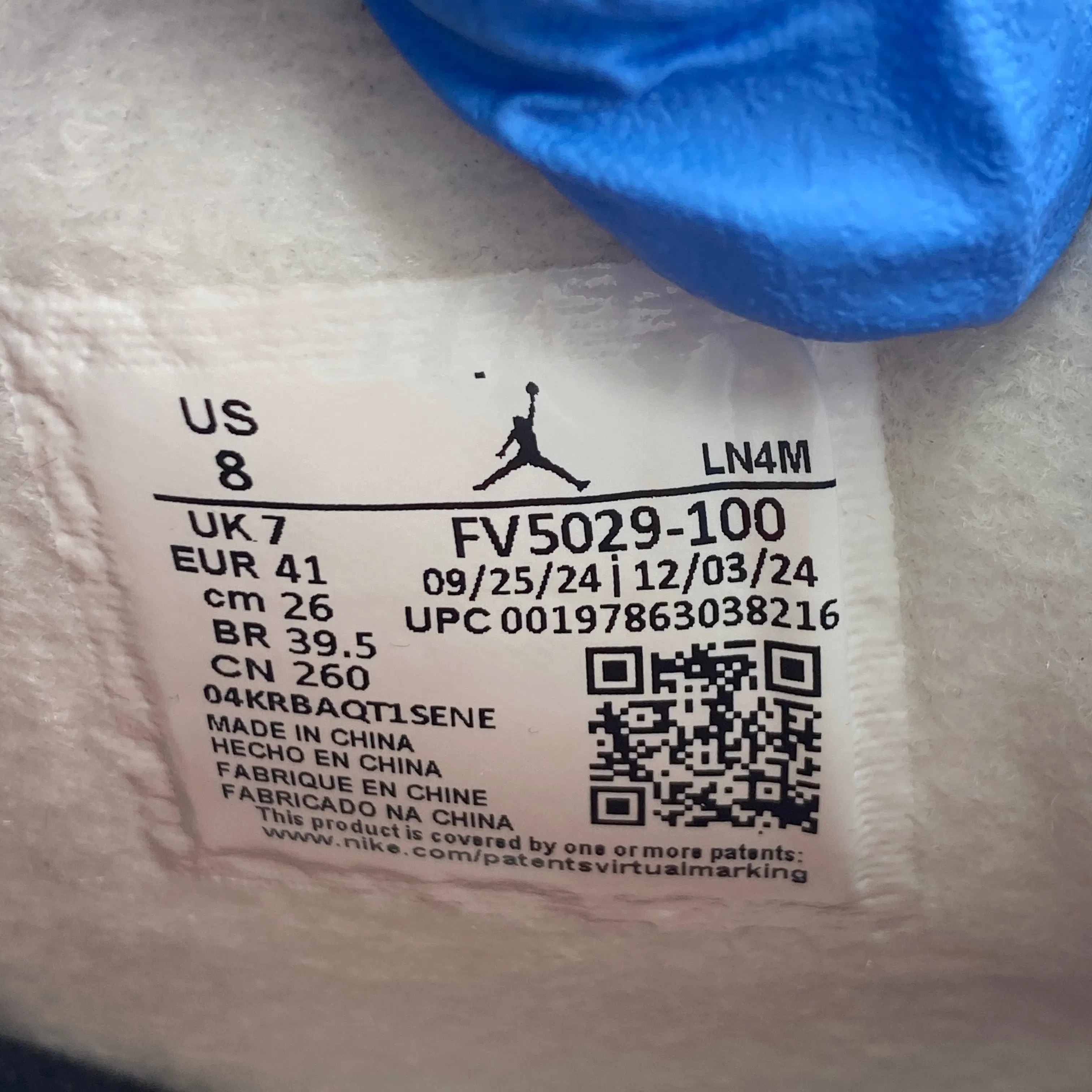 Air Jordan 4 Retro "White Cement" 2025 New Size 8