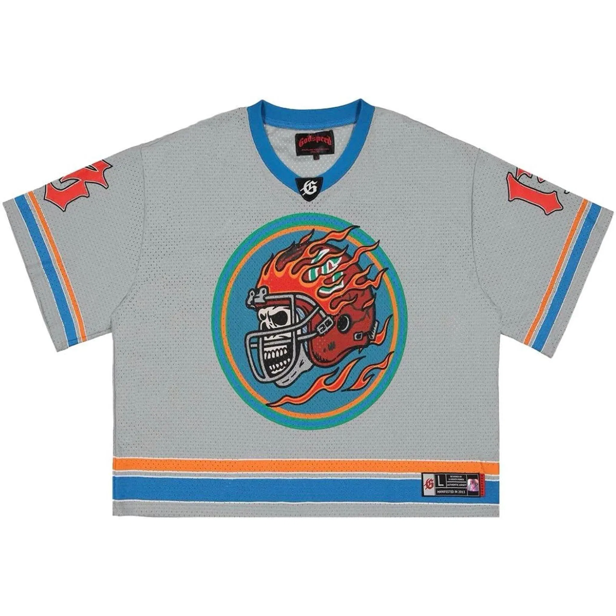 Godspeed First Down Jersey Grey/Blue/Orange