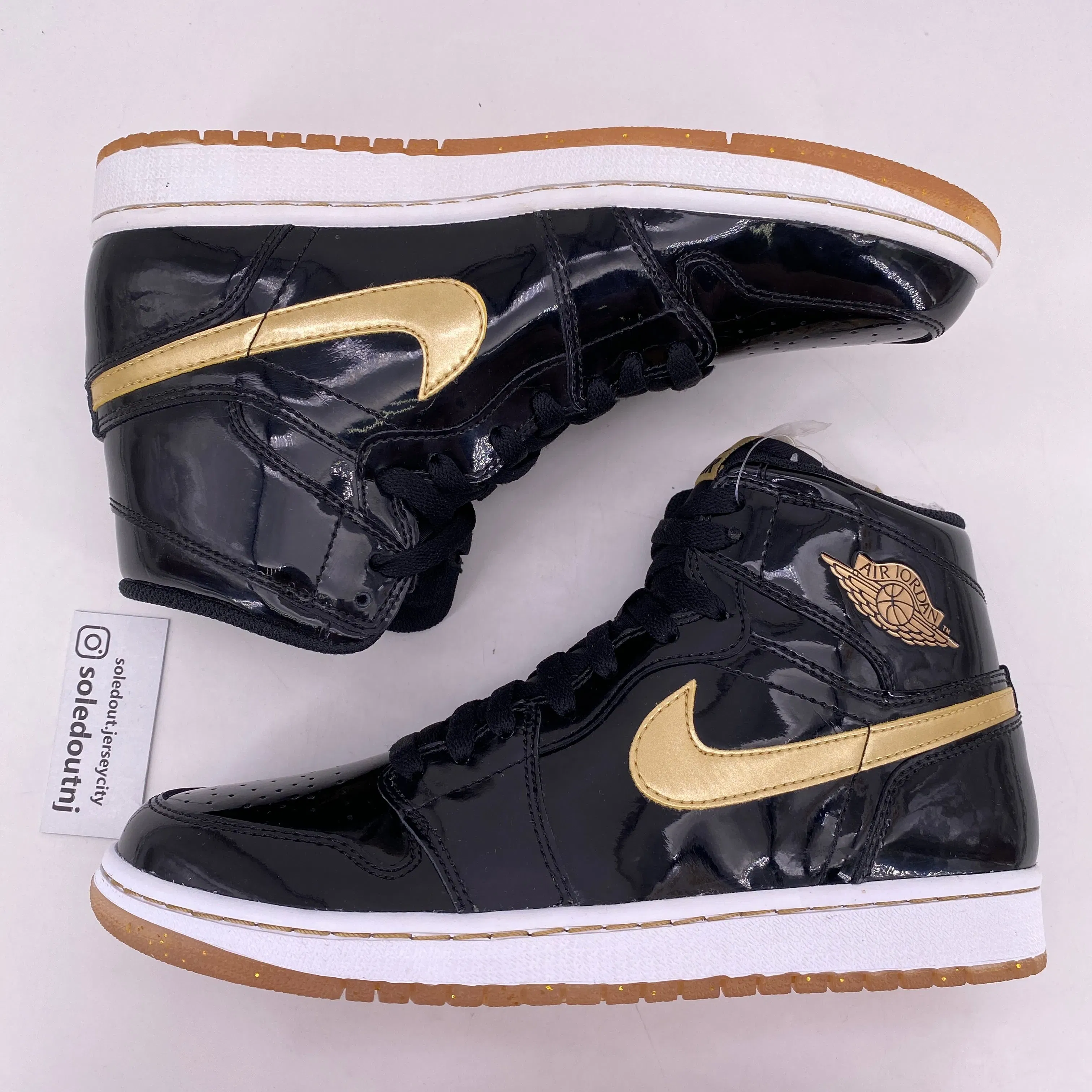 Air Jordan 1 Retro High OG "Black Metallic Gold" 2013 New Size 8