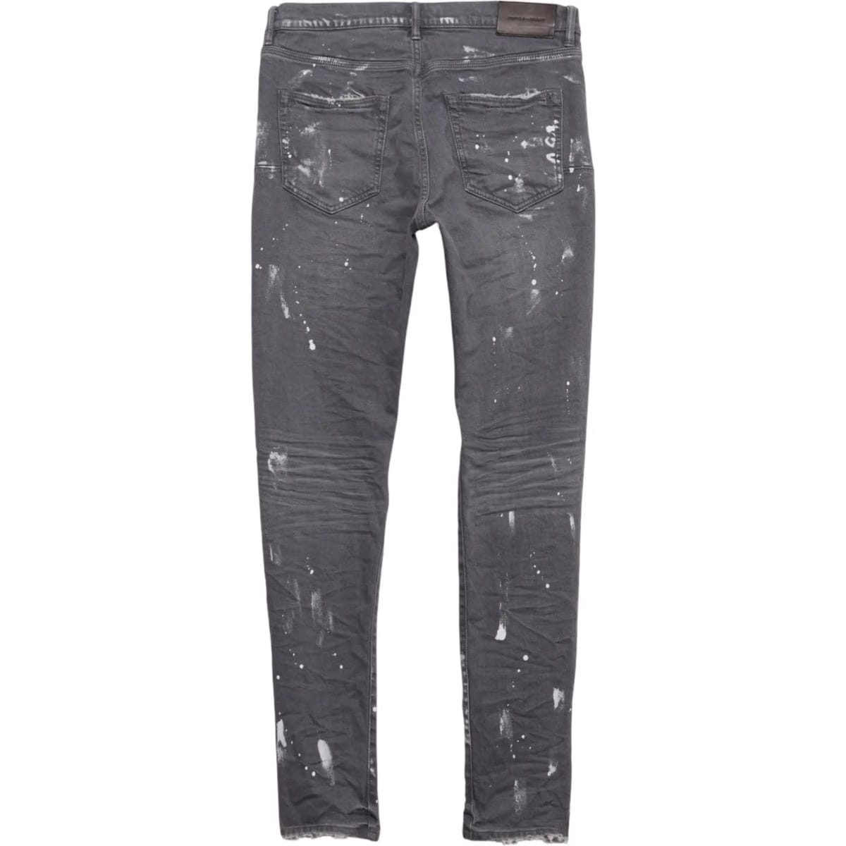 Purple Brand P001 Painted Ripped Knee Slit Jeans Worn Grey