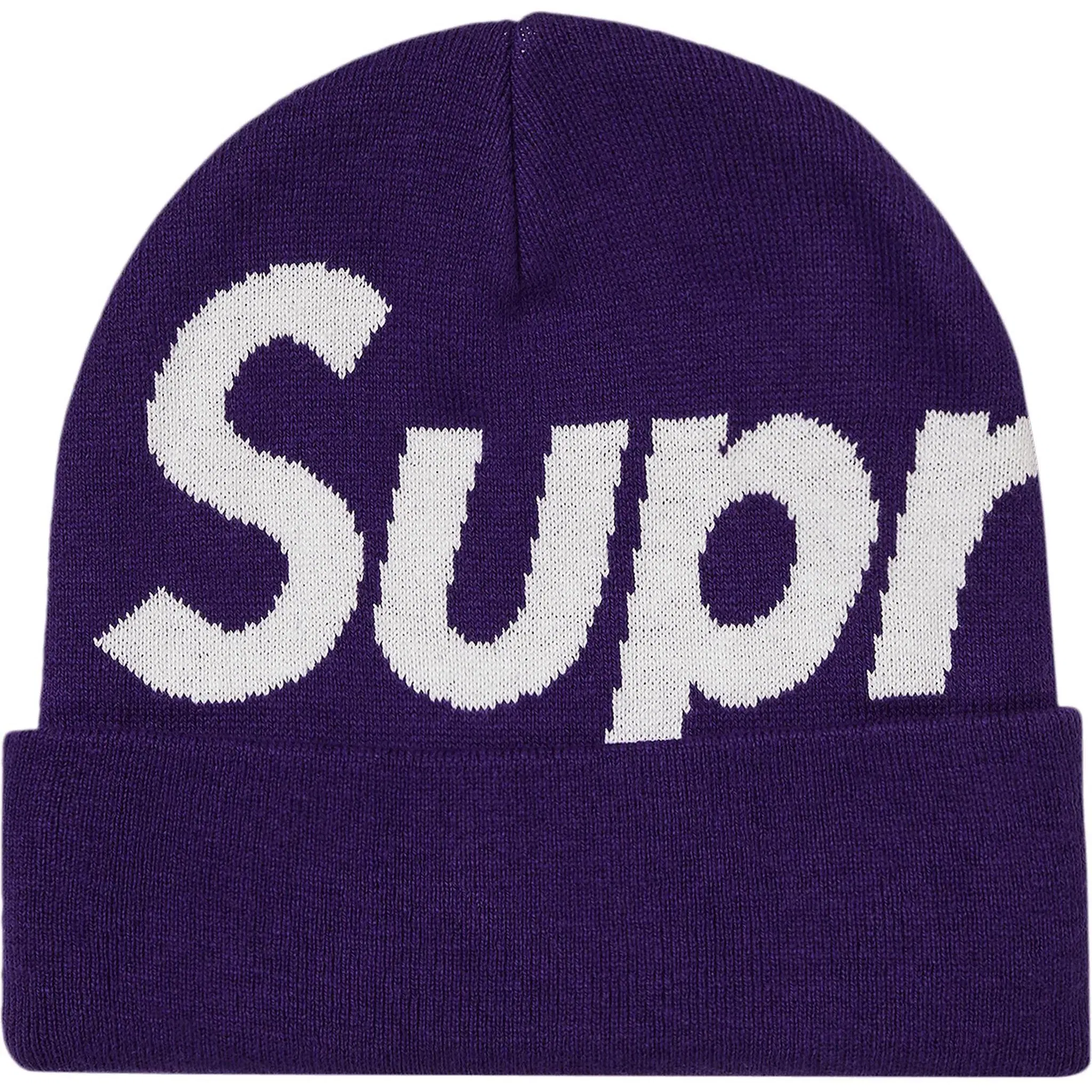 Supreme Big Logo Beanie Dark Violet (FW25)